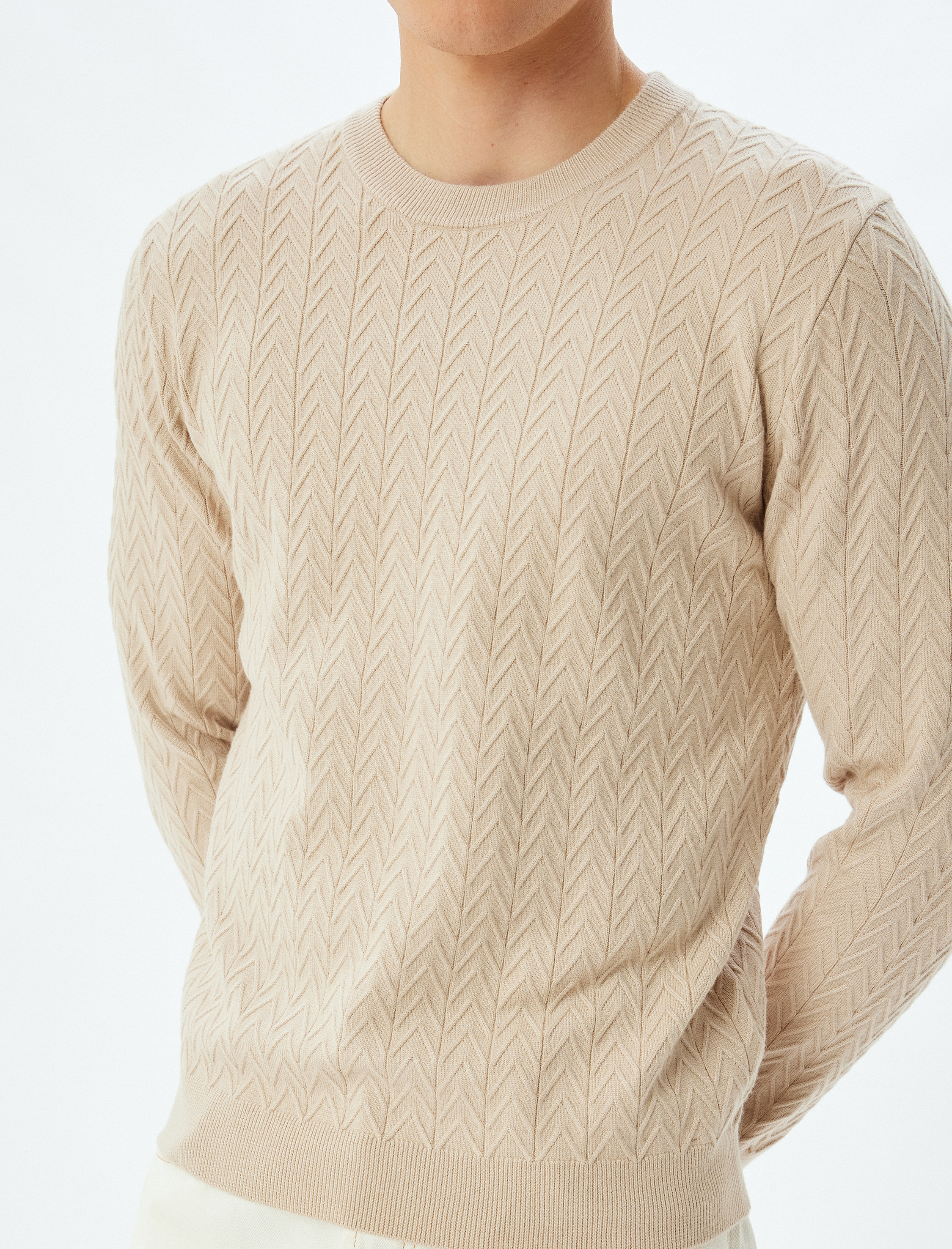   Kışlık Triko Kazak Basic Dokulu Viskon Karışımlı