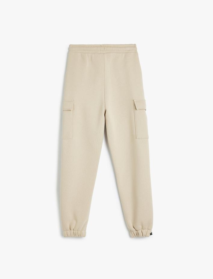 Erkek Çocuk Jogger Eşofman Altı Cep Detaylı Beli Bağlamalı Şardonlu
