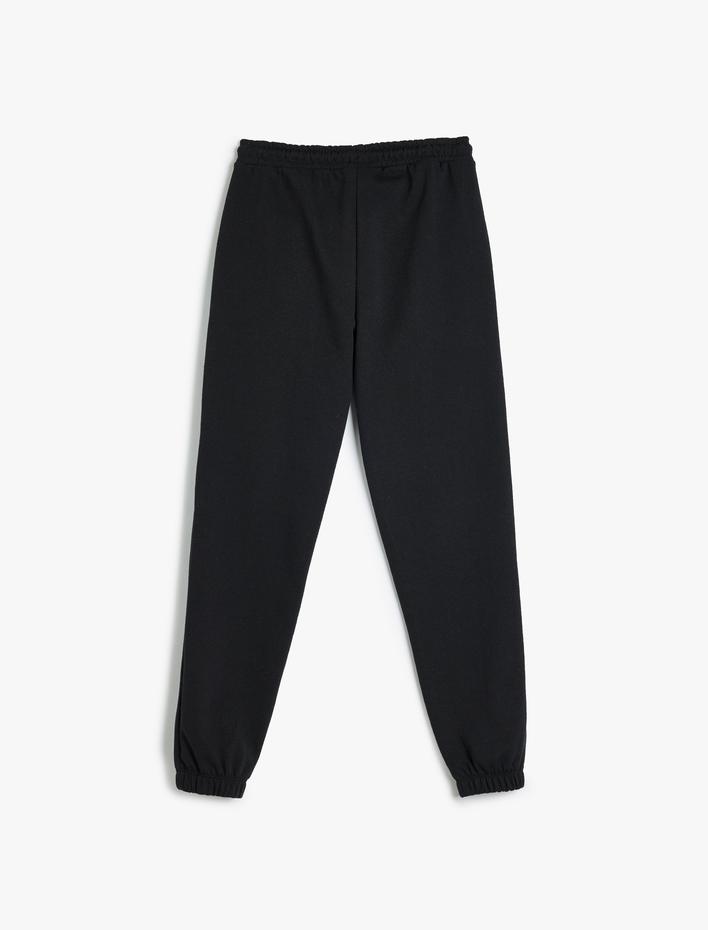 Erkek Çocuk Jogger Eşofman Altı Beli Bağlamalı Baskı Detaylı Cepli Şardonlu