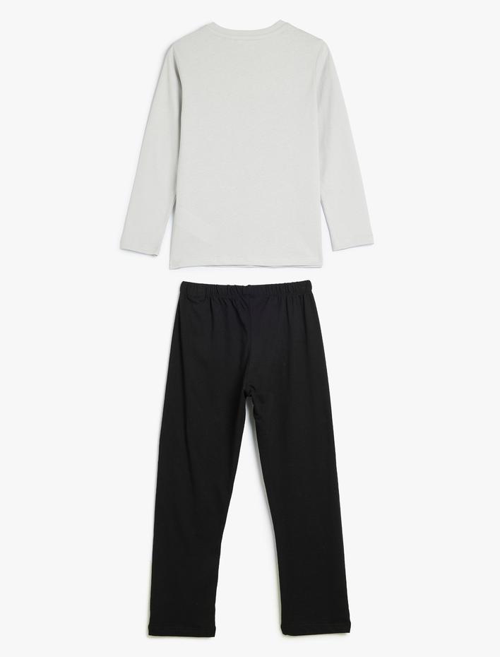 Erkek Çocuk Pijama Takımı Roket Baskılı Pamuklu