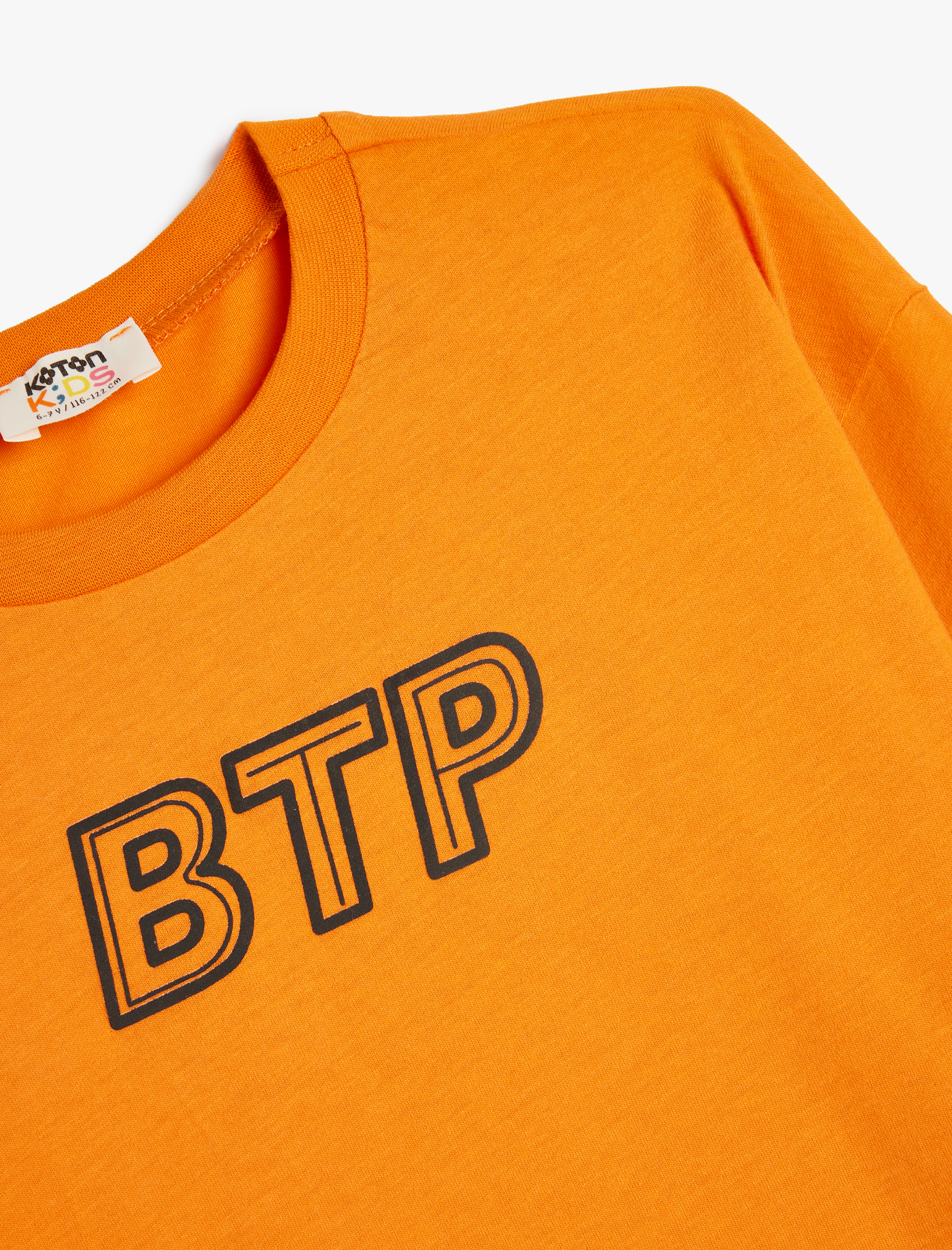  Erkek Çocuk Tişört Uzun Kollu Slogan Baskılı Bisiklet Yaka