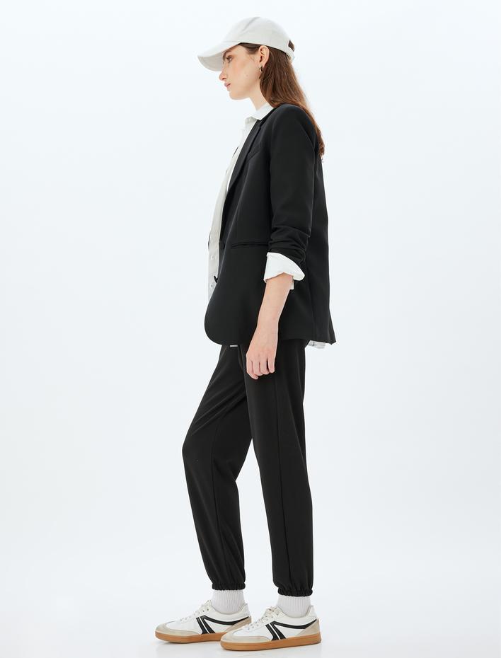  Jogger Eşofman Altı Krep Scuba Kumaş Cepli