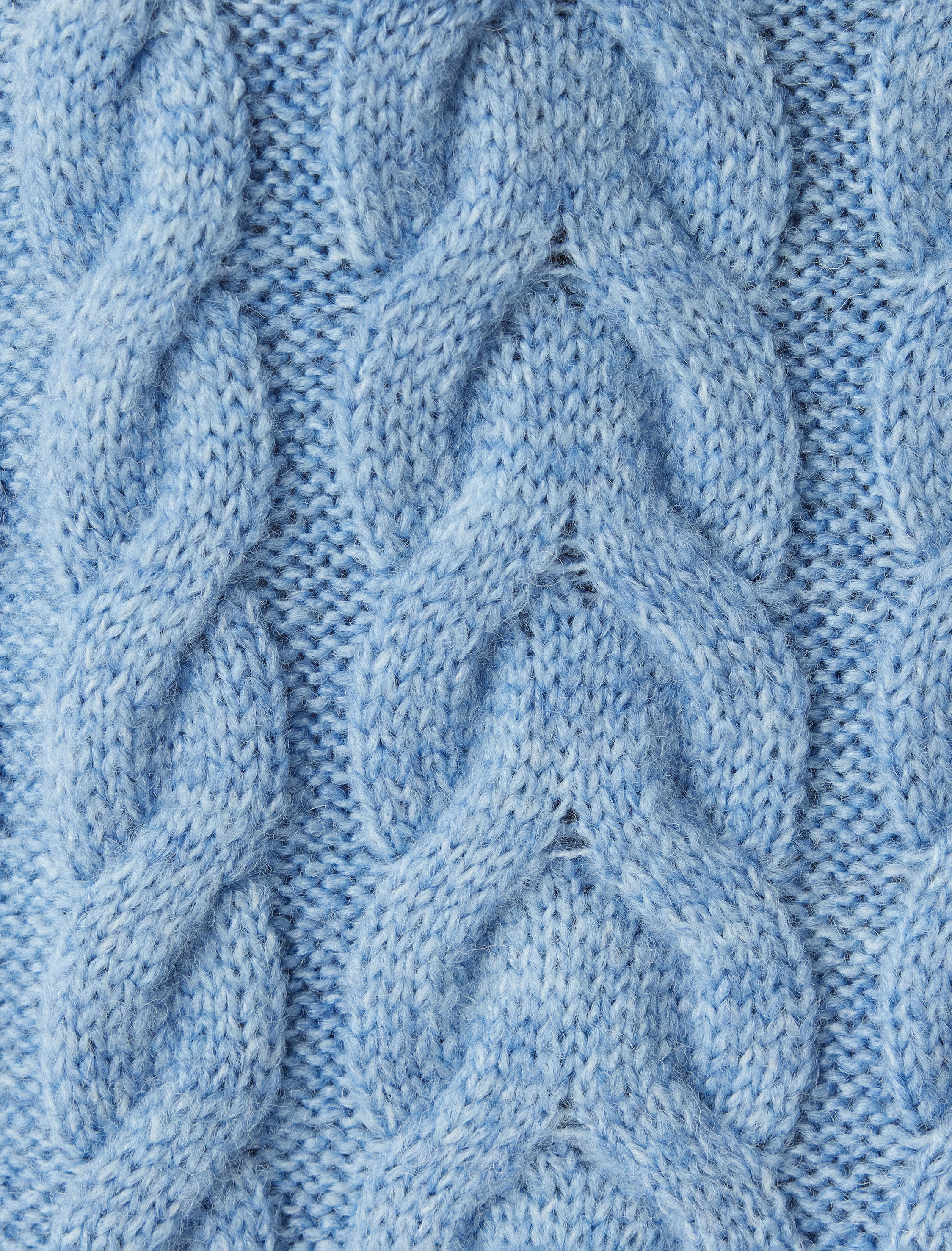   Örgü Kazak Saç Örgü Dokulu Uzun Kollu Bisiklet Yaka