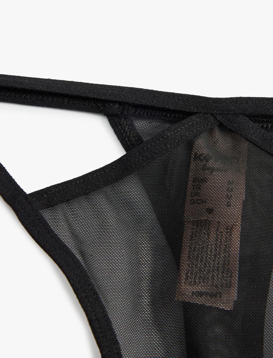   Tül String Külot Transparan