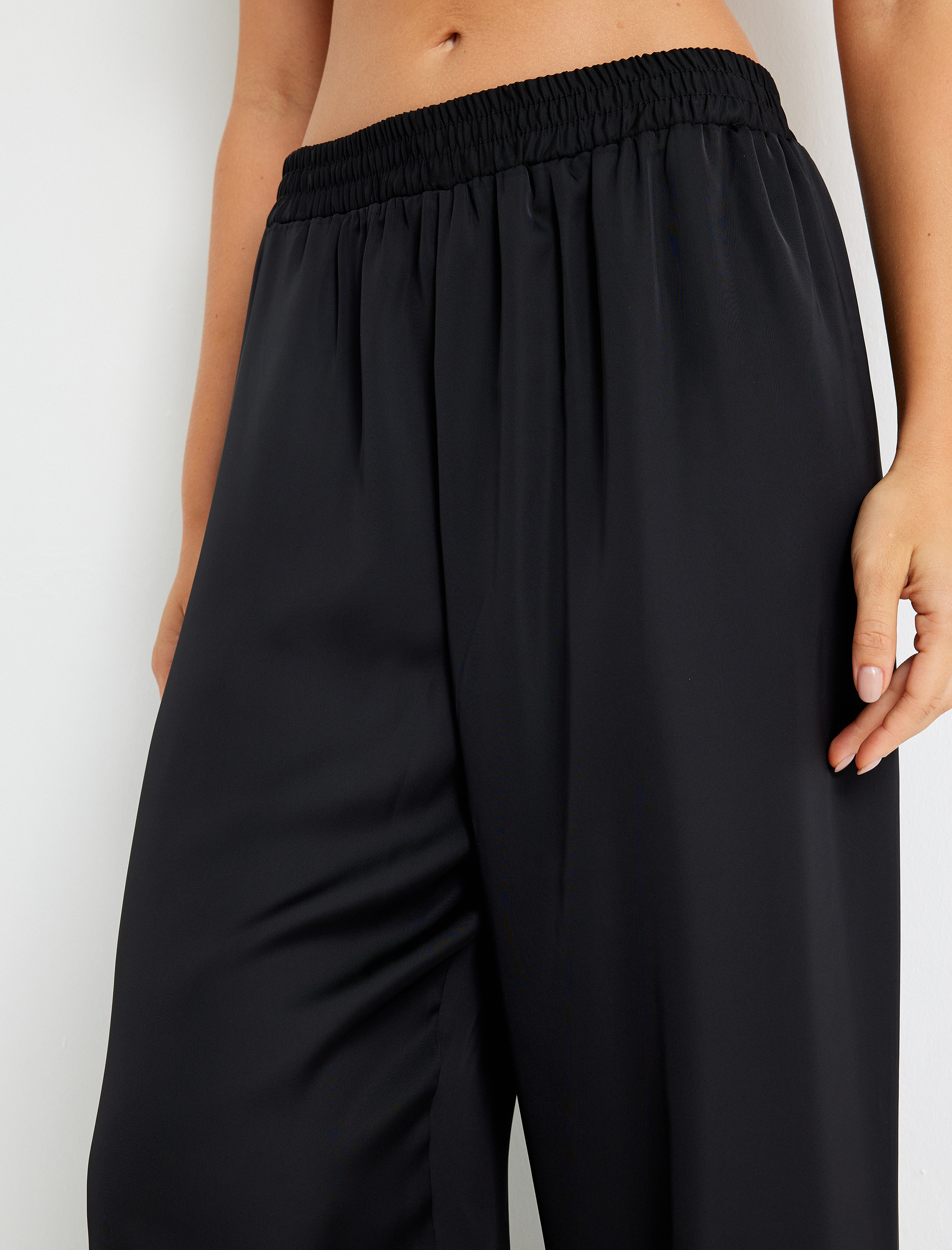   Pijama Altı Düz Paça Bol Kalıp Beli Lastikli