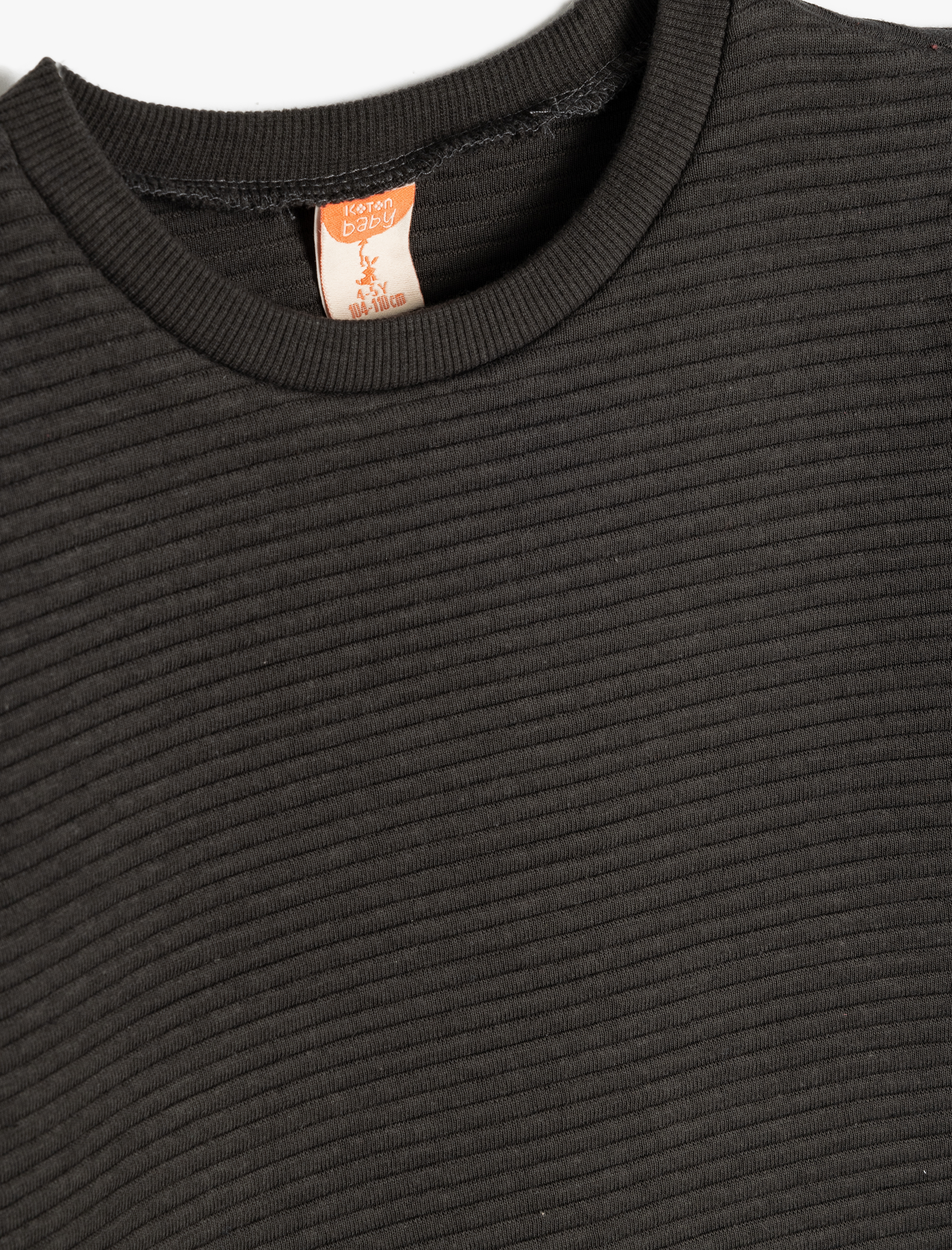  Erkek Bebek Pamuklu Bisiklet Yaka Uzun Kollu Basic Sweatshirt