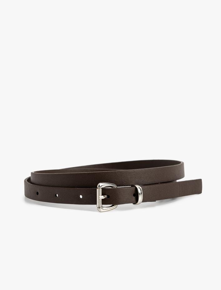 Kadın Suni Deri İnce Kemer - Koton X Sima Tarkan