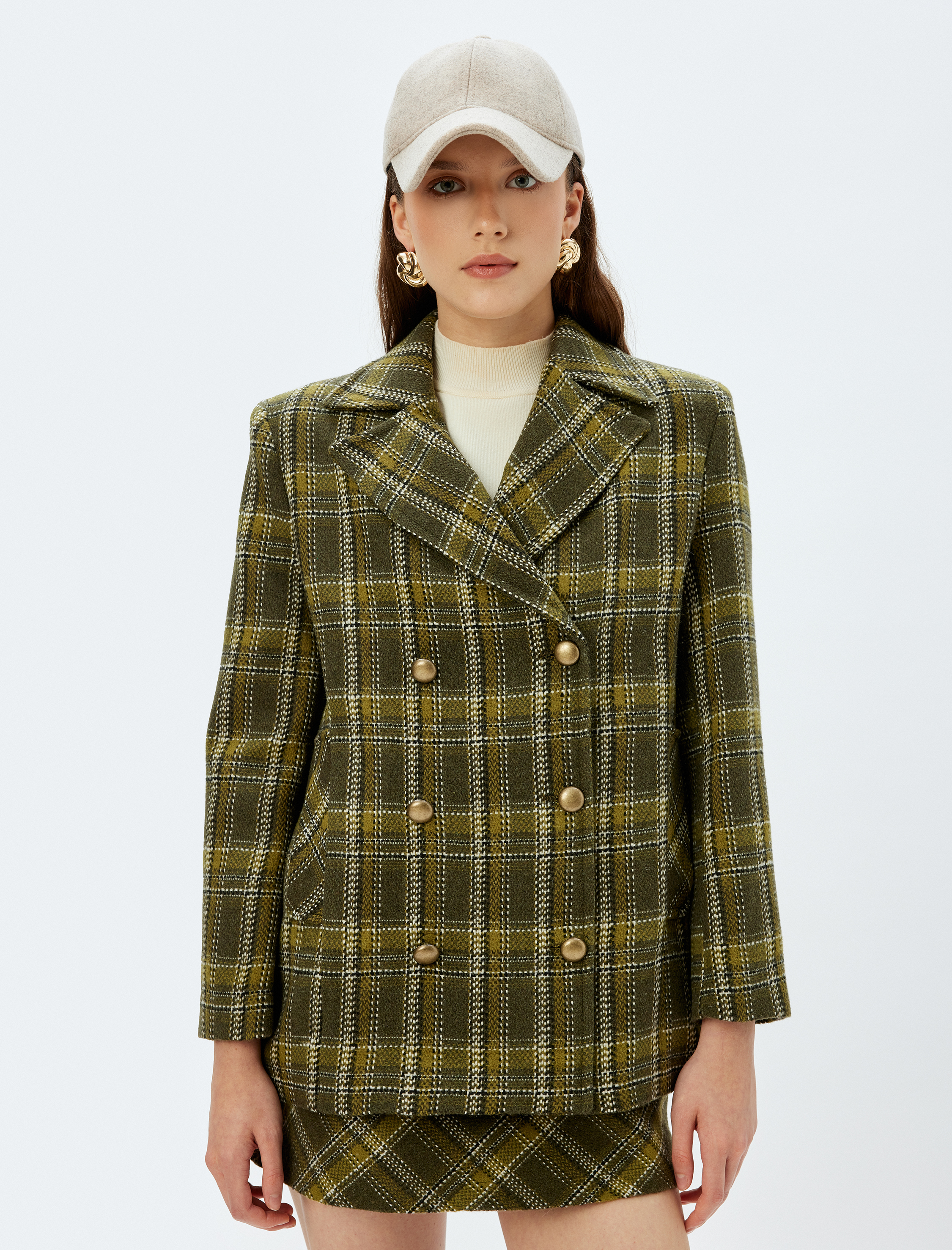   Kruvaze Tüvit Kaban Cepli Uzun Kollu