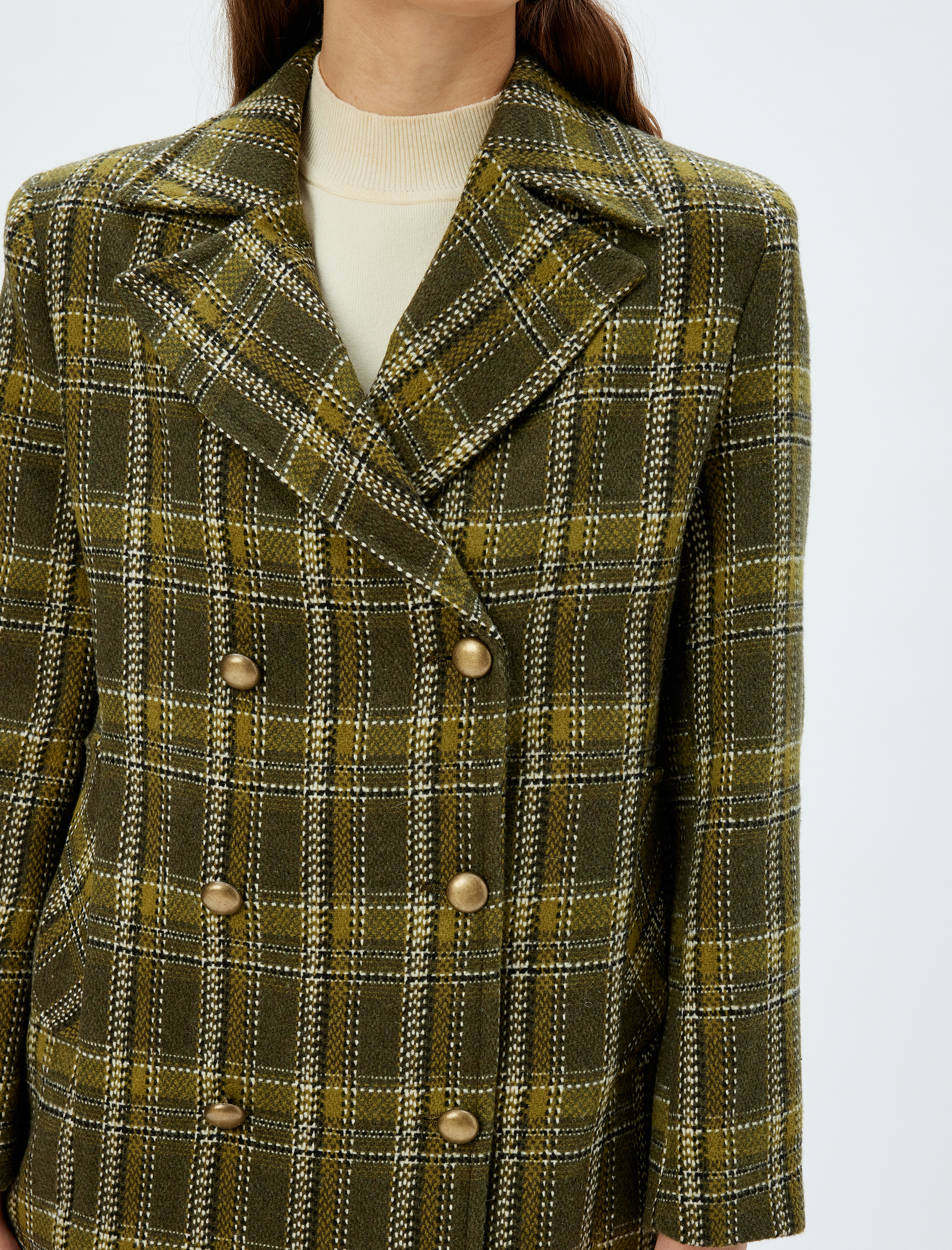   Kruvaze Tüvit Kaban Cepli Uzun Kollu