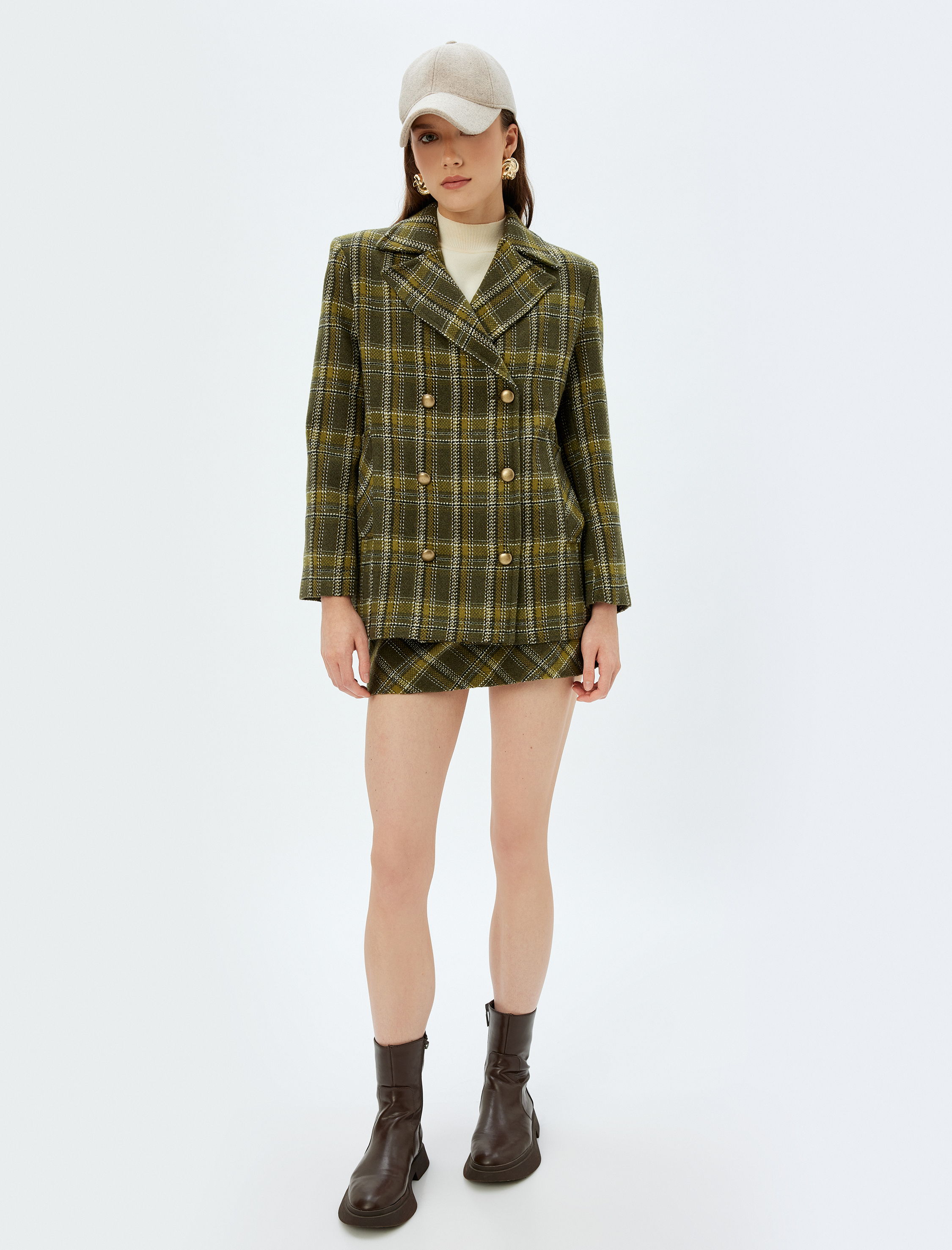   Kruvaze Tüvit Kaban Cepli Uzun Kollu