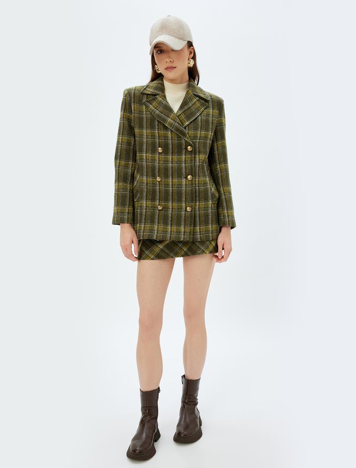  Koton X Sima Tarkan - Kruvaze Tüvit Kaban Cepli Uzun Kollu