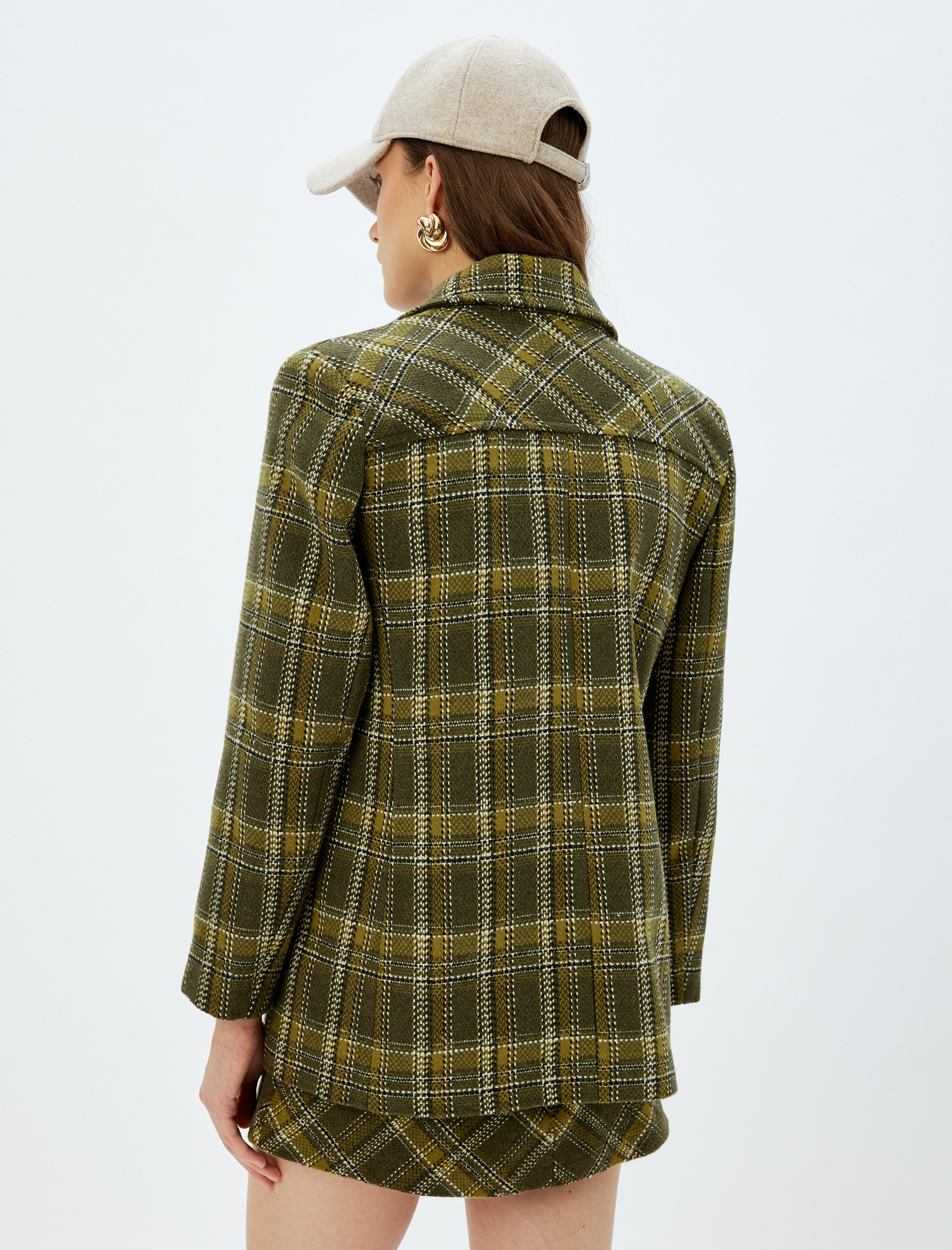   Kruvaze Tüvit Kaban Cepli Uzun Kollu