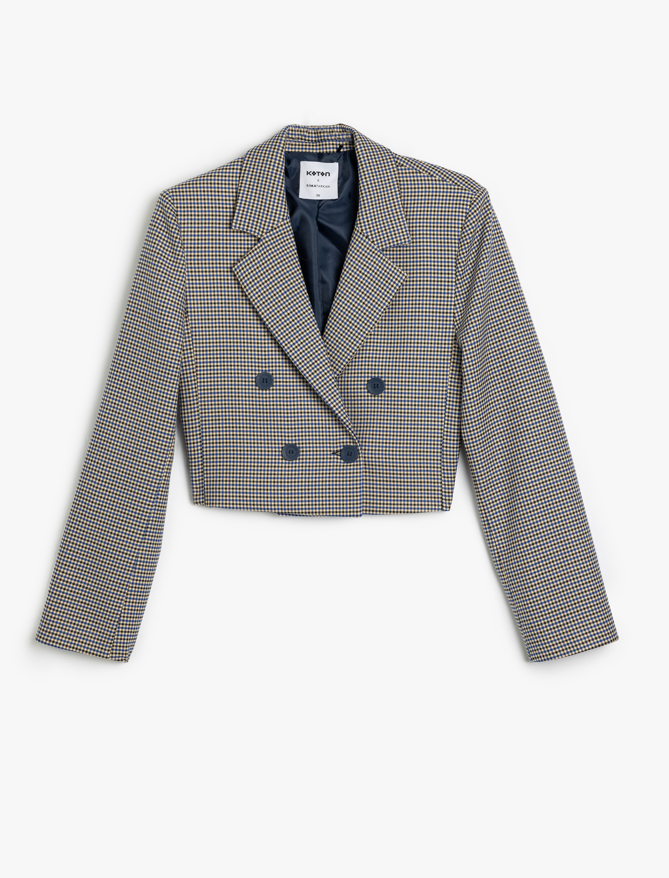   Koton X Sima Tarkan - Kruvaze Crop Blazer Ceket