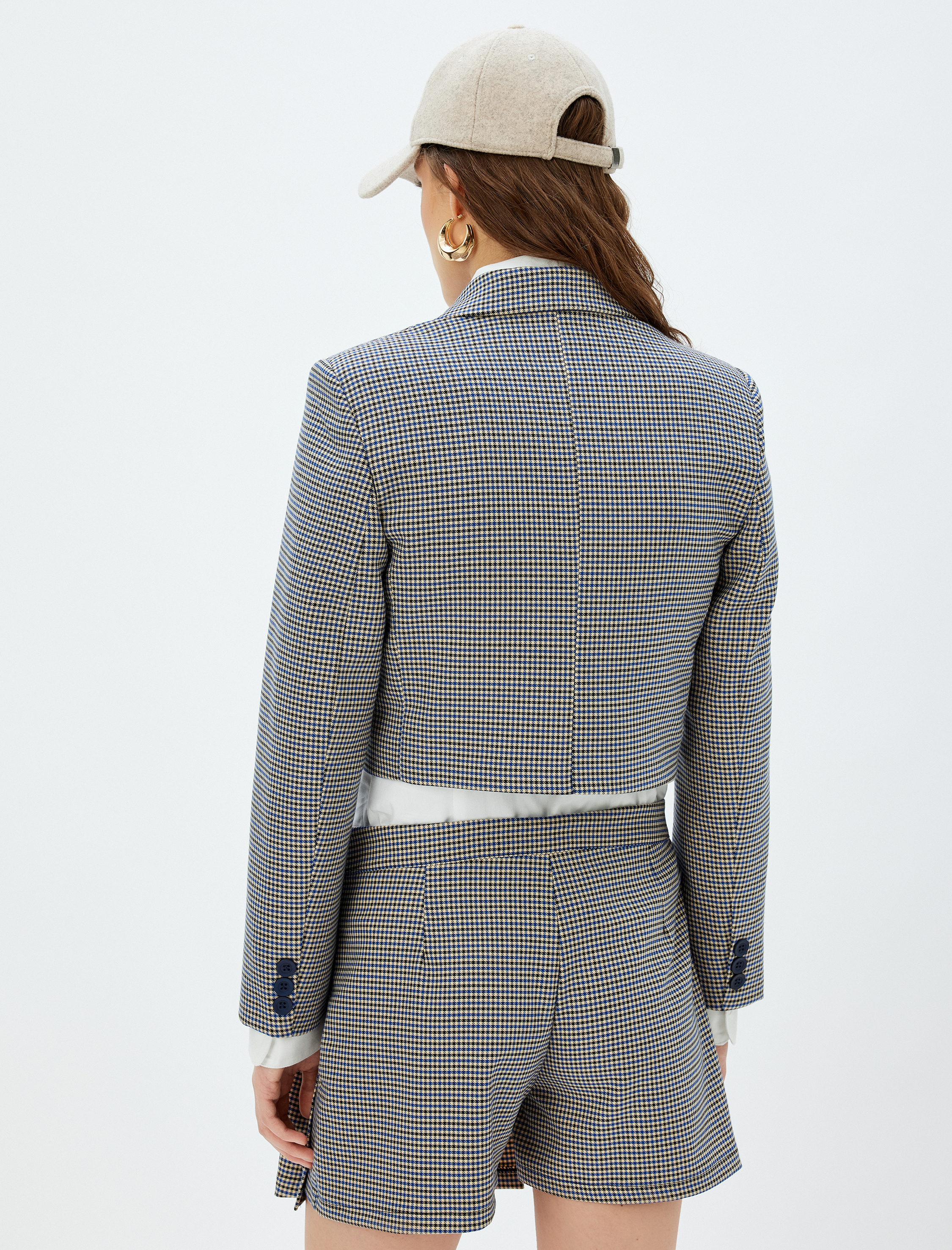 Mavi Kadın Koton X Sima Tarkan - Kruvaze Crop Blazer Ceket Mavi Kadın Koton X Sima Tarkan - Kruvaze Crop Blazer Ceket