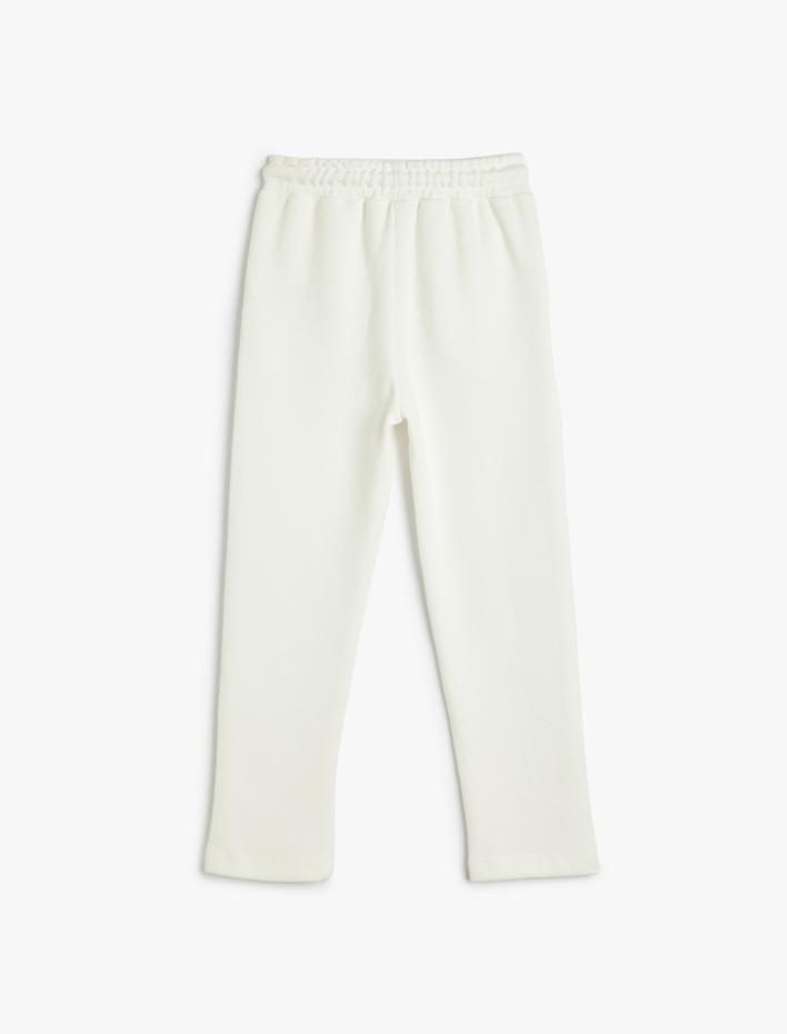 Kız Çocuk Basic Jogger Eşofman Altı Beli Lastikli Cepli