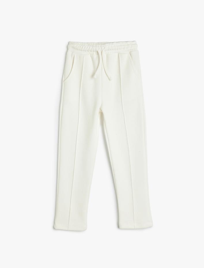Kız Çocuk Basic Jogger Eşofman Altı Beli Lastikli Cepli