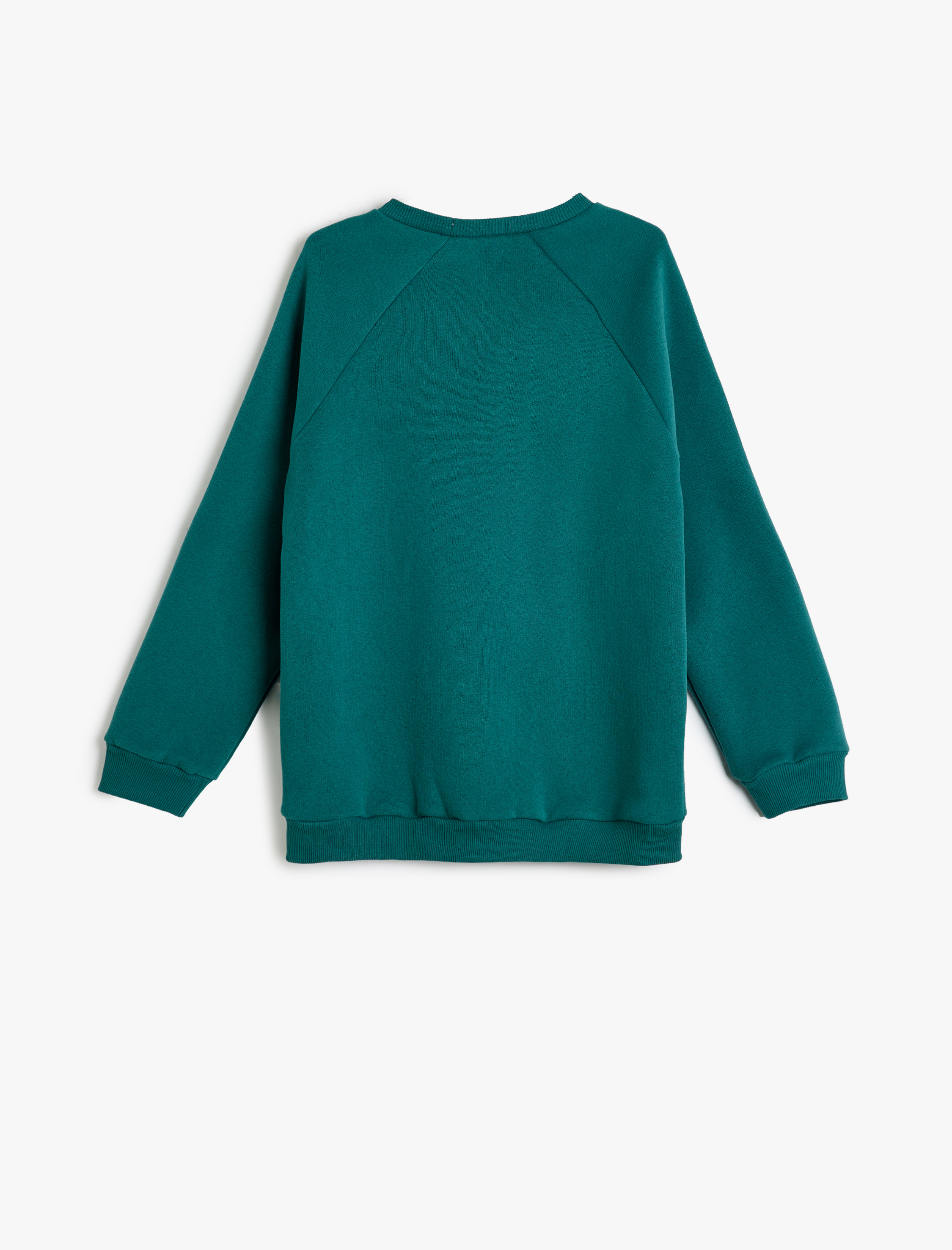  Erkek Çocuk Sweatshirt Uzun Kollu Bisiklet Yaka Slogan Baskı Detaylı Şardonlu