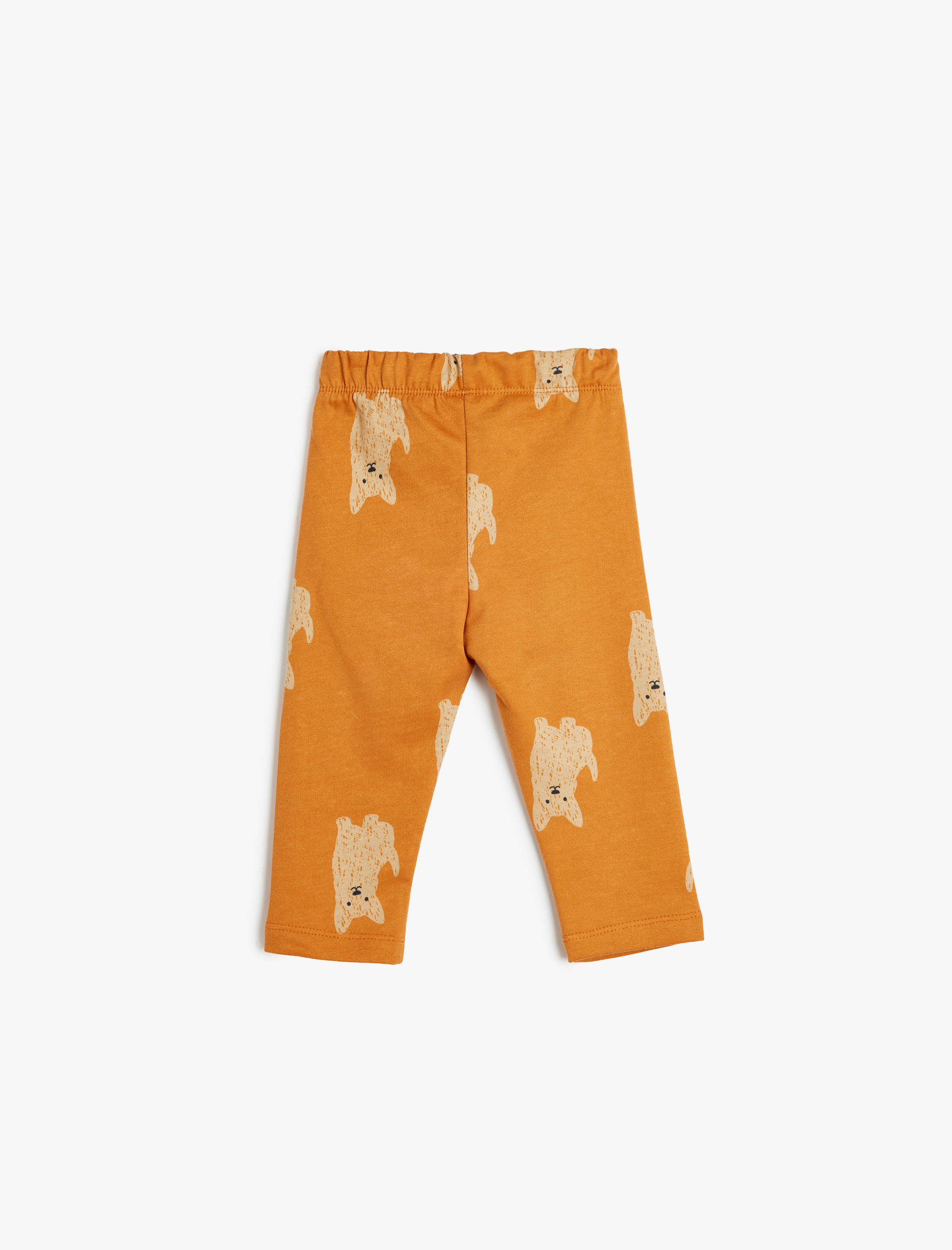  Erkek Bebek Pamuklu Köpek Baskılı Beli Lastikli Şardonlu Eşofman Altı