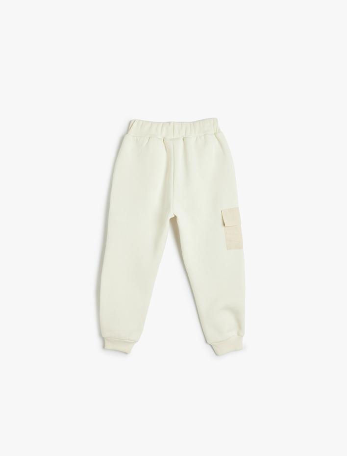 Erkek Bebek Şardonlu Renk Bloklu Cep Detaylı Jogger Eşofman Altı