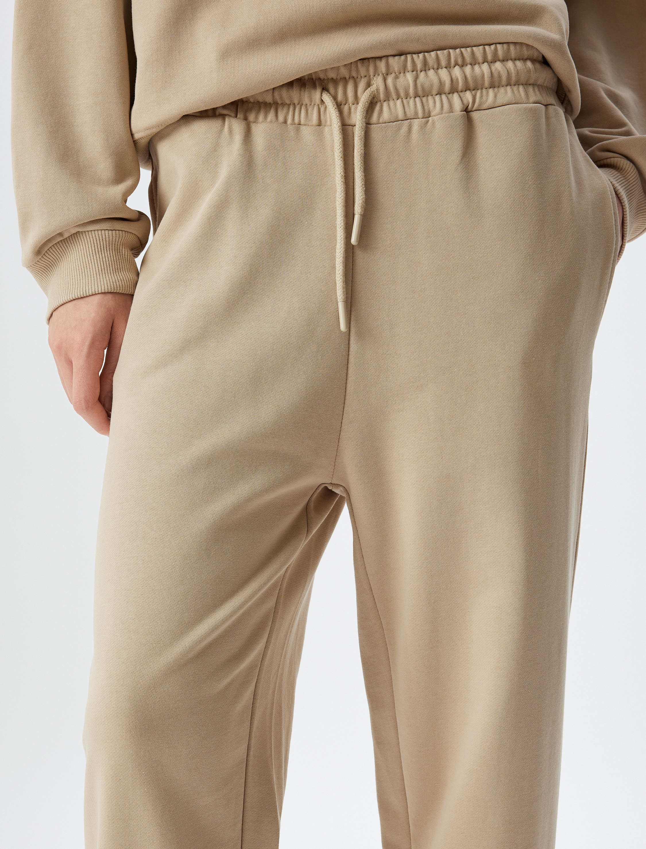   Cepli Beli Bağlamalı Üç İplik Jogger Eşofman Altı