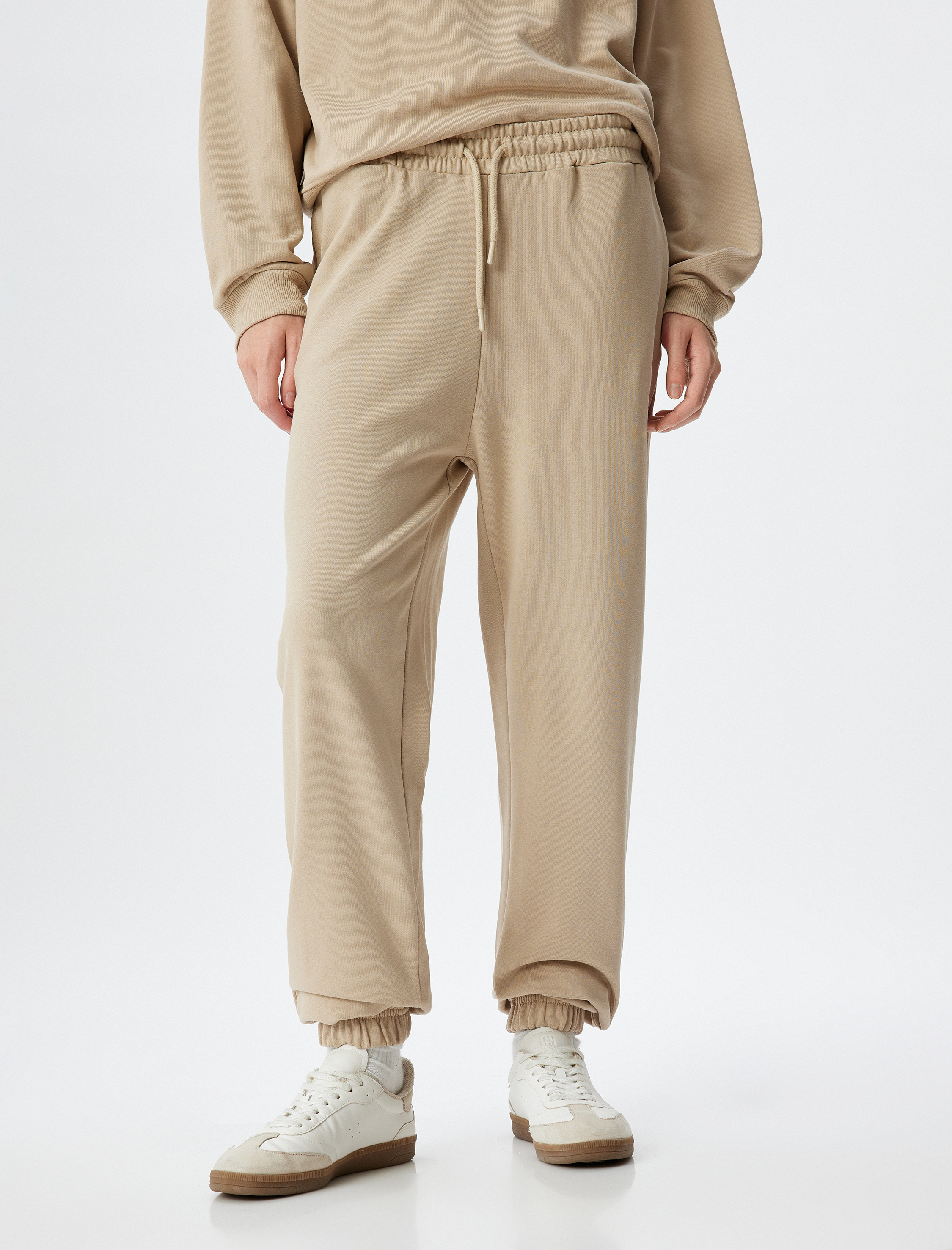   Cepli Beli Bağlamalı Üç İplik Jogger Eşofman Altı