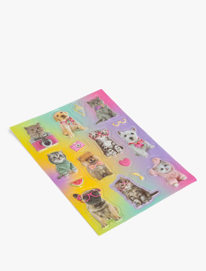 Kadın Sticker Seti Kedi Baskılı