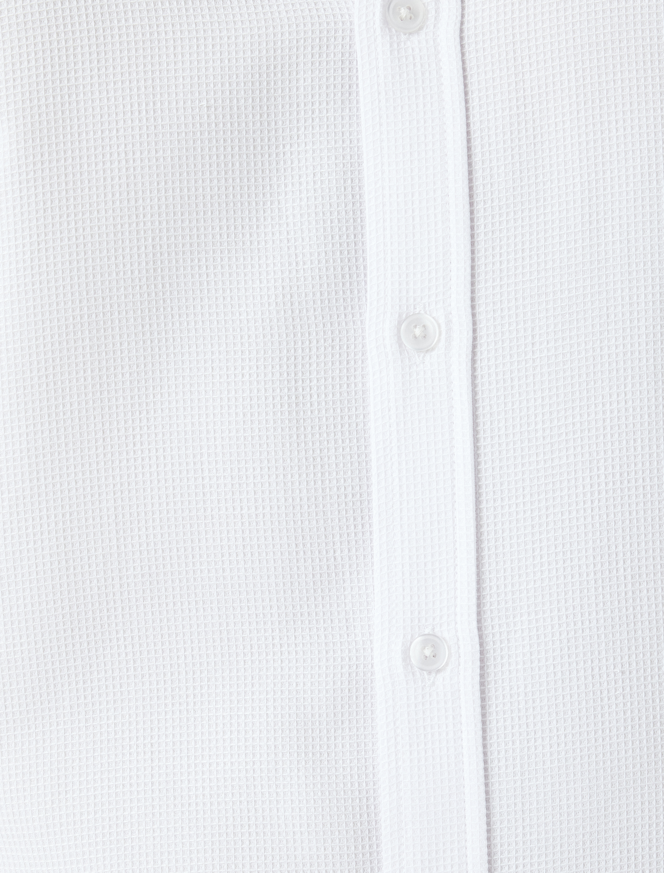   Uzun Kollu Gömlek Düğmeli Yaka Dokulu Pamuk Karışımlı Regular Fit