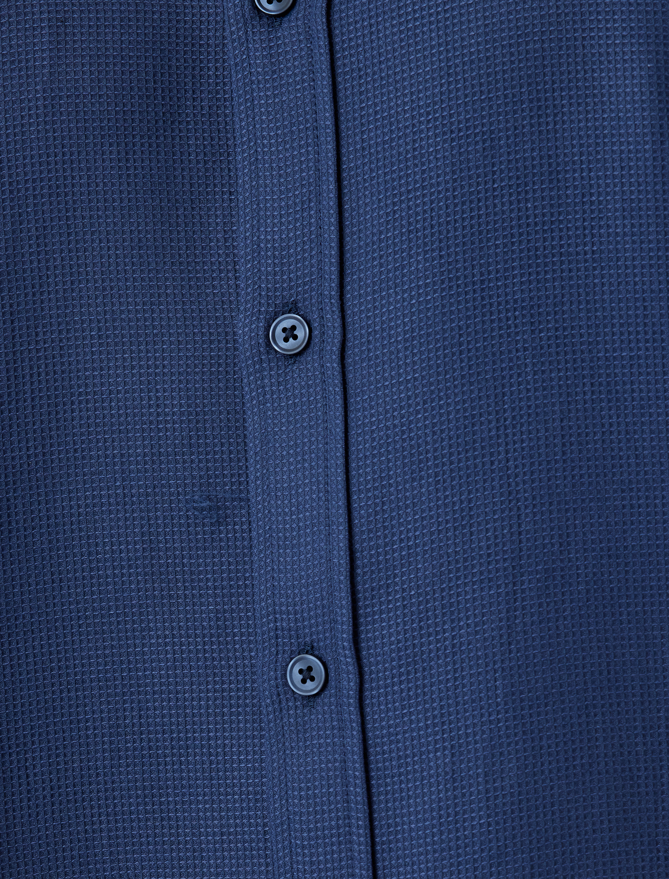   Uzun Kollu Gömlek Düğmeli Yaka Dokulu Pamuk Karışımlı Regular Fit