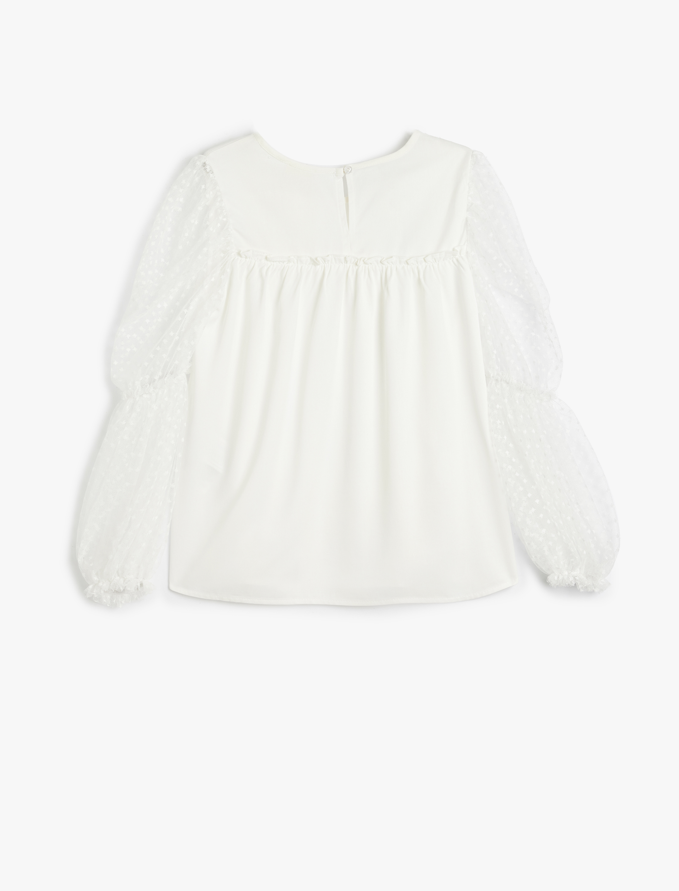  Kız Çocuk Uzun Kollu Bisiklet Yaka Viskon Bluz