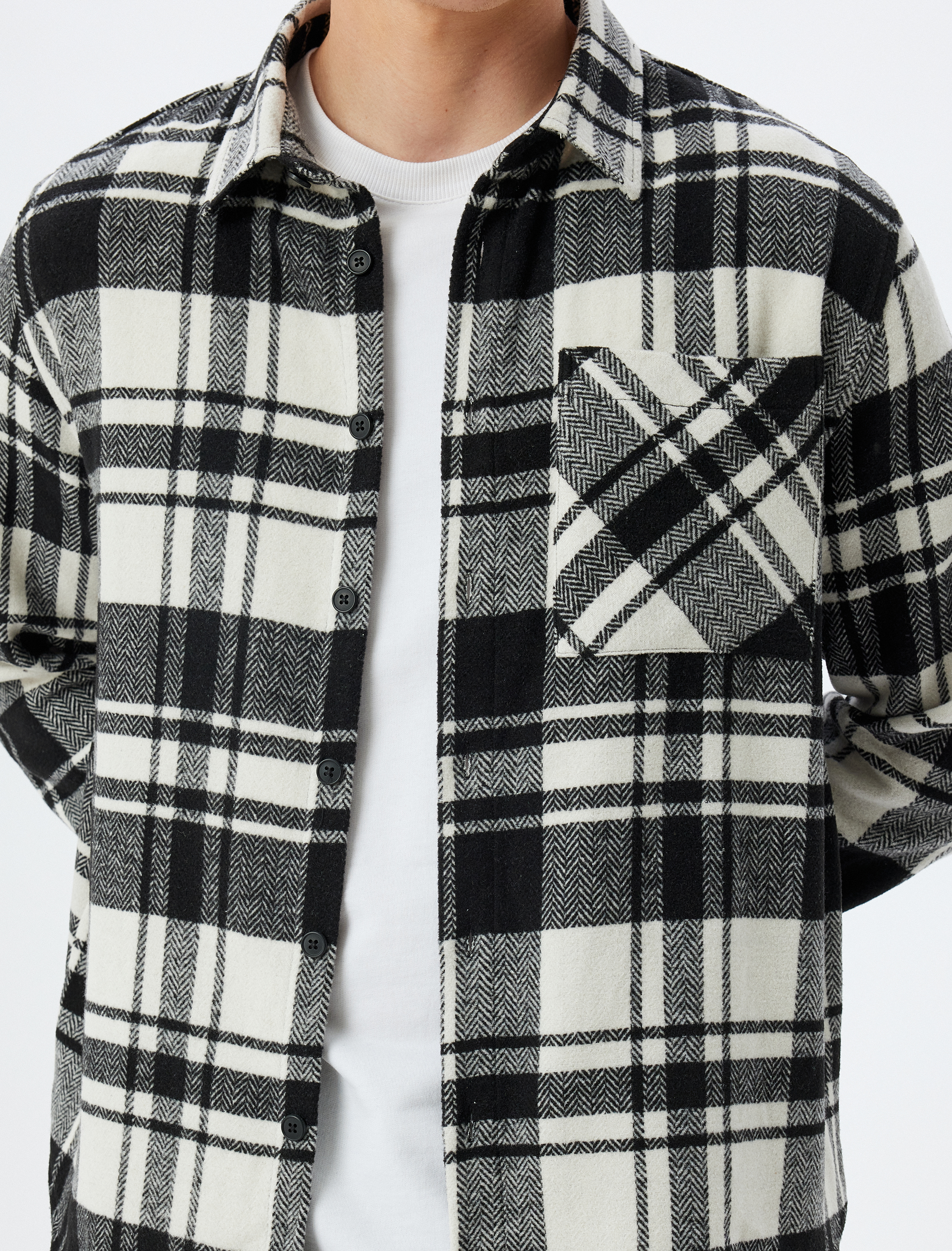   Oduncu Gömleği Uzun Kollu Kışlık Cep Detaylı Pamuk Karışımlı Regular Fit