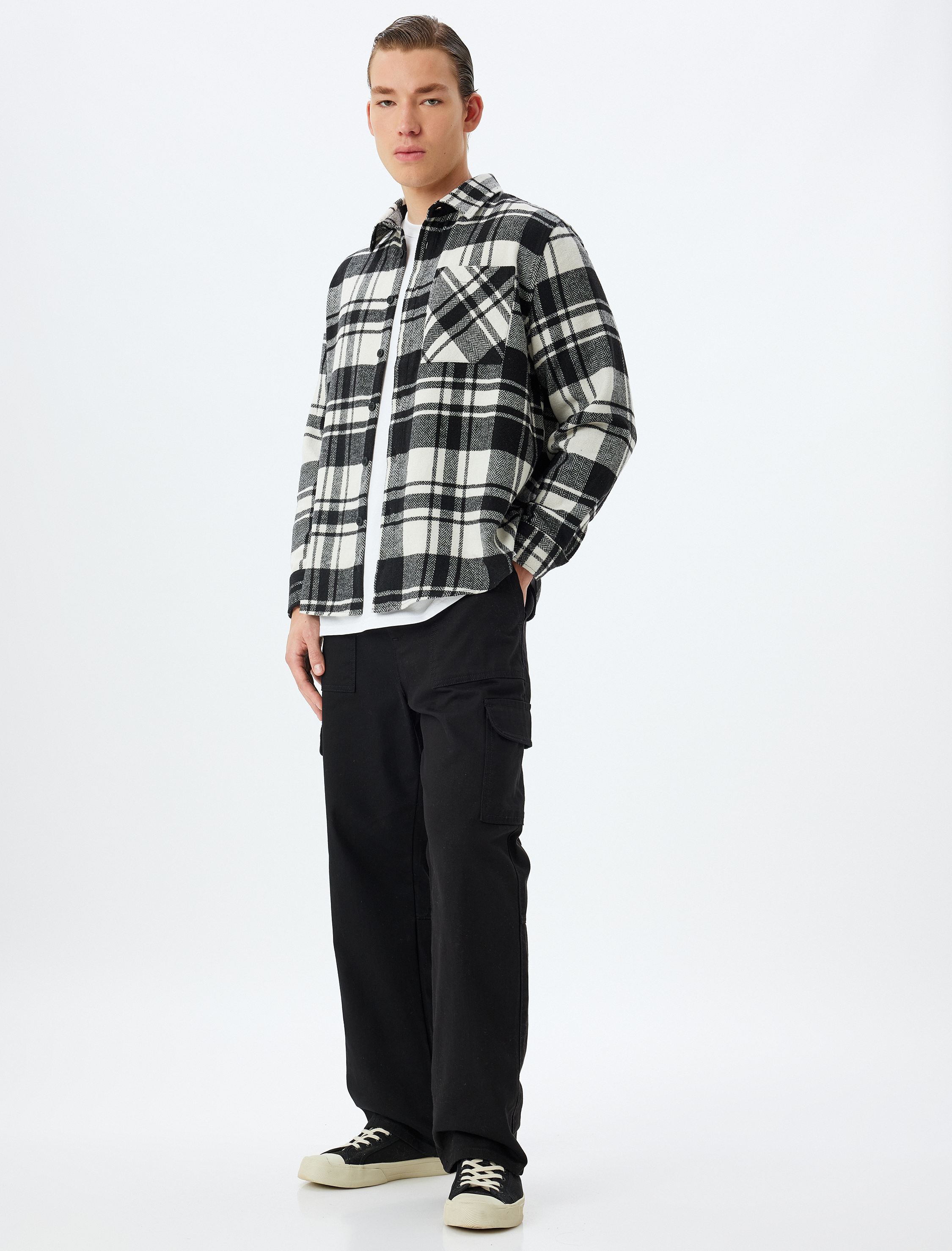   Oduncu Gömleği Uzun Kollu Kışlık Cep Detaylı Pamuk Karışımlı Regular Fit