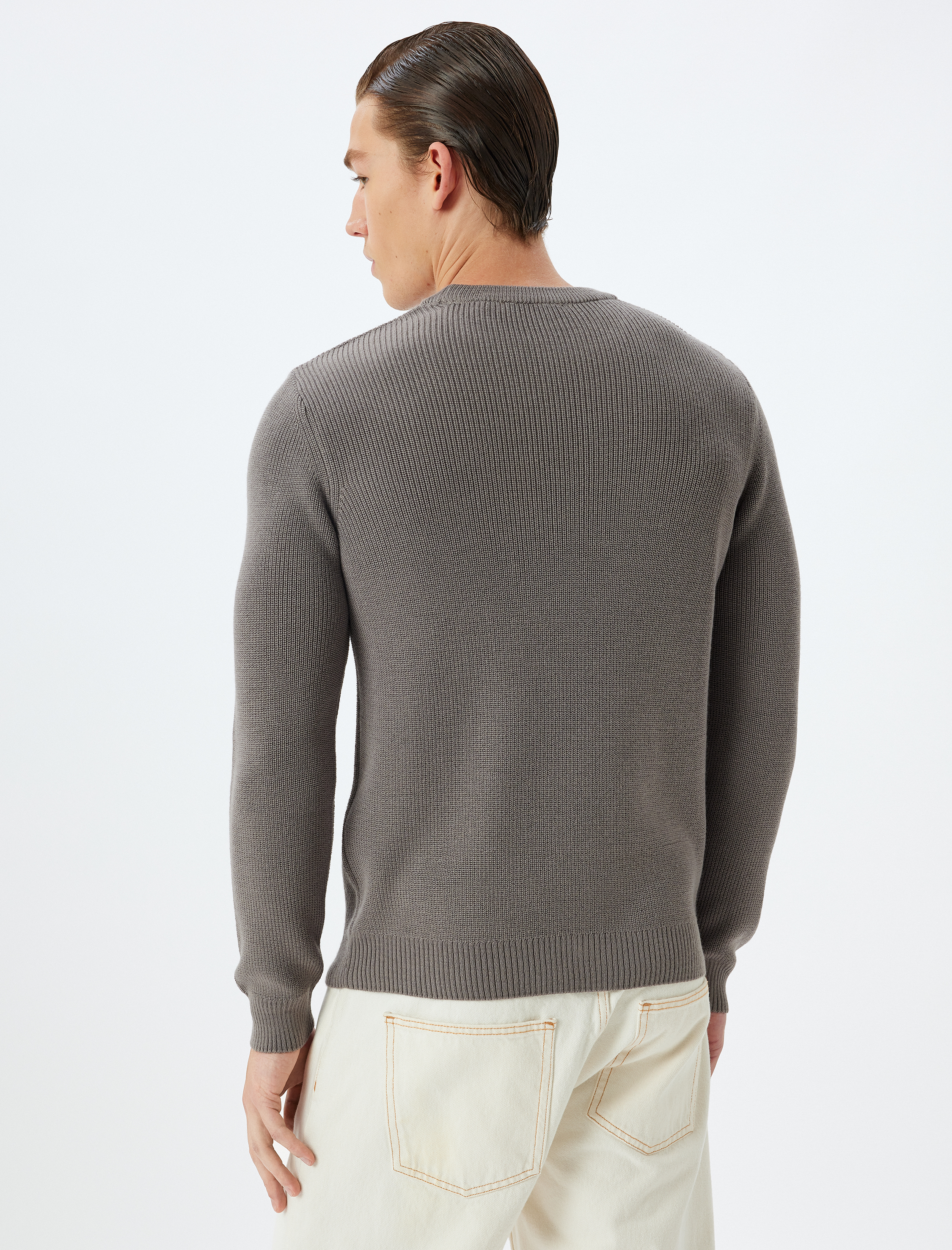   Triko Kazak Basic Bisiklet Yaka Uzun Kollu