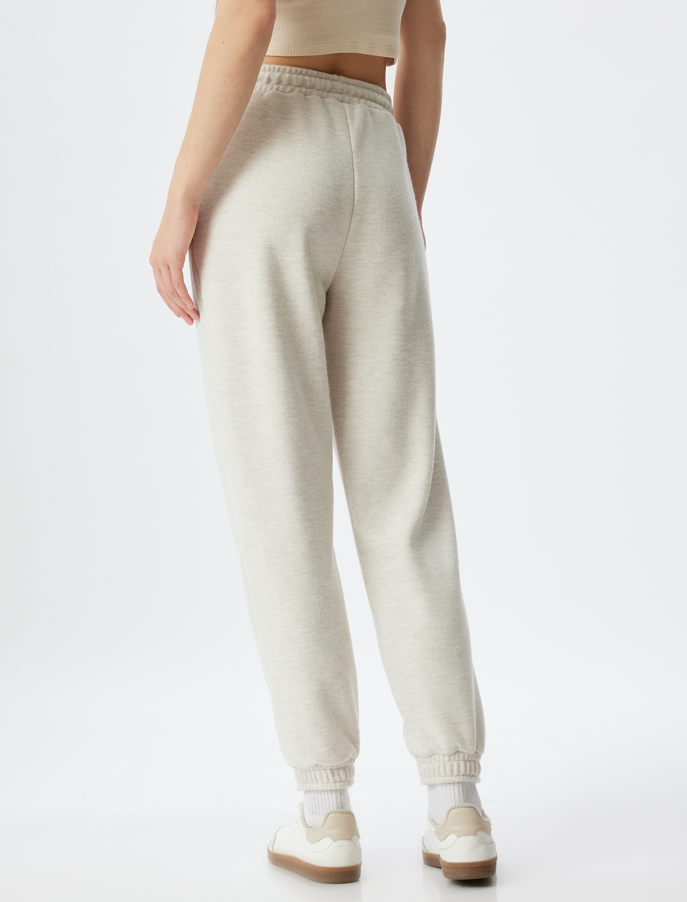   Beli Bağlamalı Cep Detaylı Nervürlü Jogger Pantolon