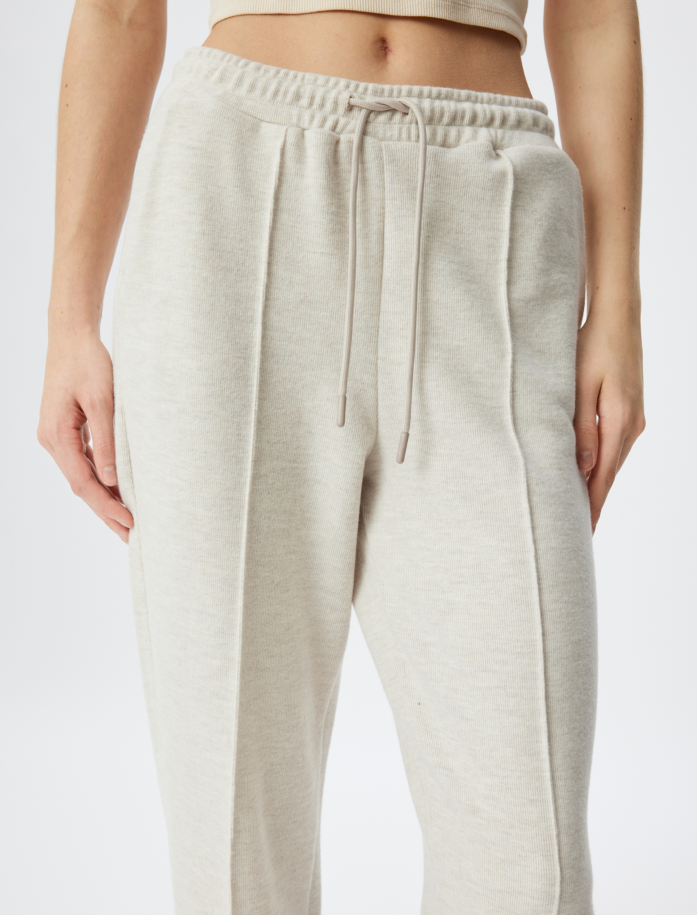   Beli Bağlamalı Cep Detaylı Nervürlü Jogger Pantolon