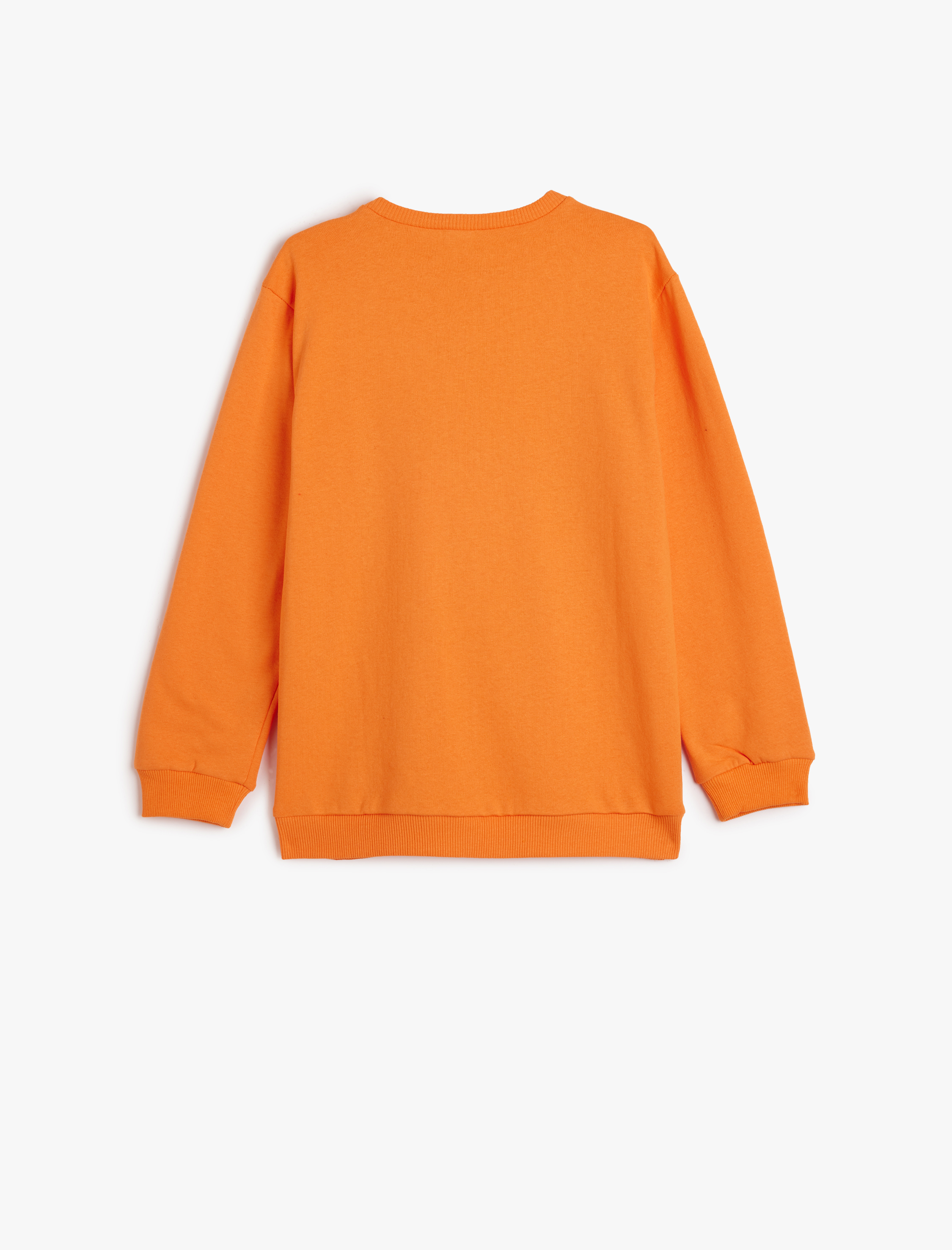  Erkek Çocuk Sweatshirt Uzun Kollu Bisiklet Yaka Basketbol Temalı Baskı Detaylı Şardonlu