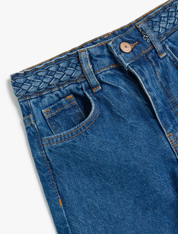 Kot Pantolon Düz Paça Cepli Pamuklu- Straight Jean_2