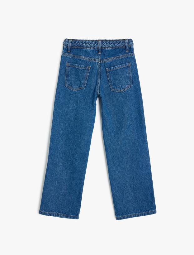 Kot Pantolon Düz Paça Cepli Pamuklu- Straight Jean_1