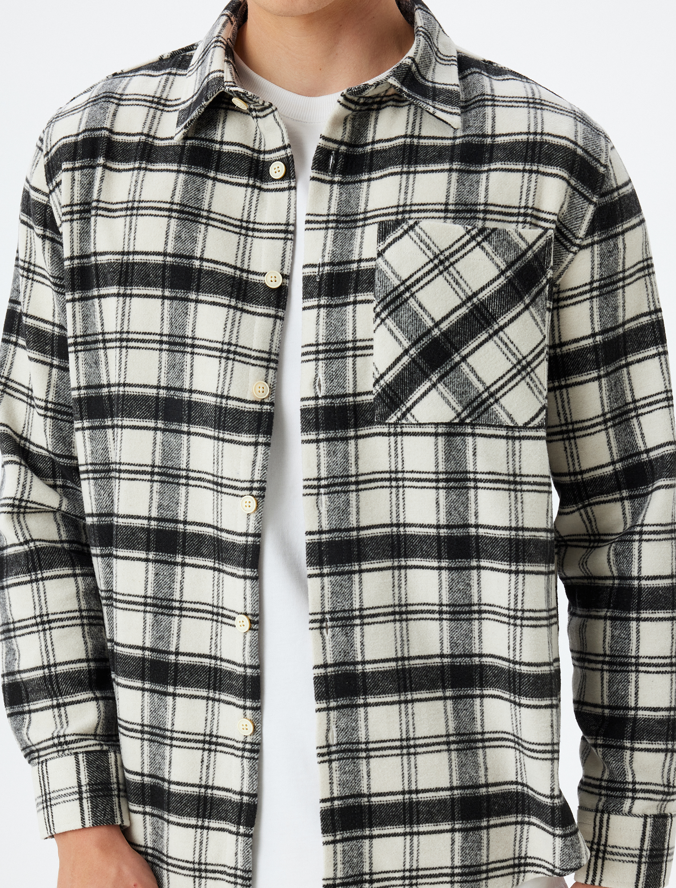   Oduncu Gömleği Uzun Kollu Cep Detaylı Pamuk Karışımlı Regular Fit