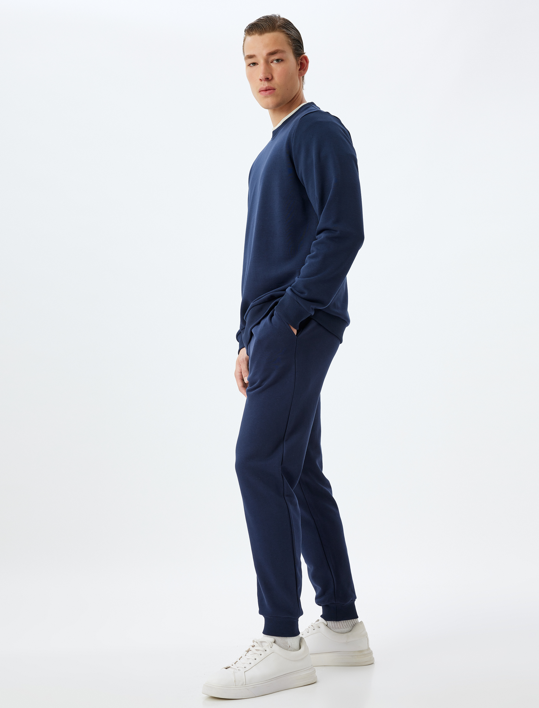   Eşofman Altı Beli Bağcıklı Lastikli Paça Cep Detaylı Pamuklu