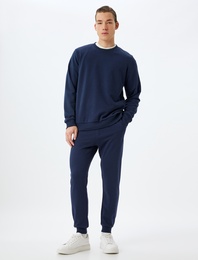 Eşofman Altı Beli Bağcıklı Lastikli Paça Cep Detaylı Pamuklu