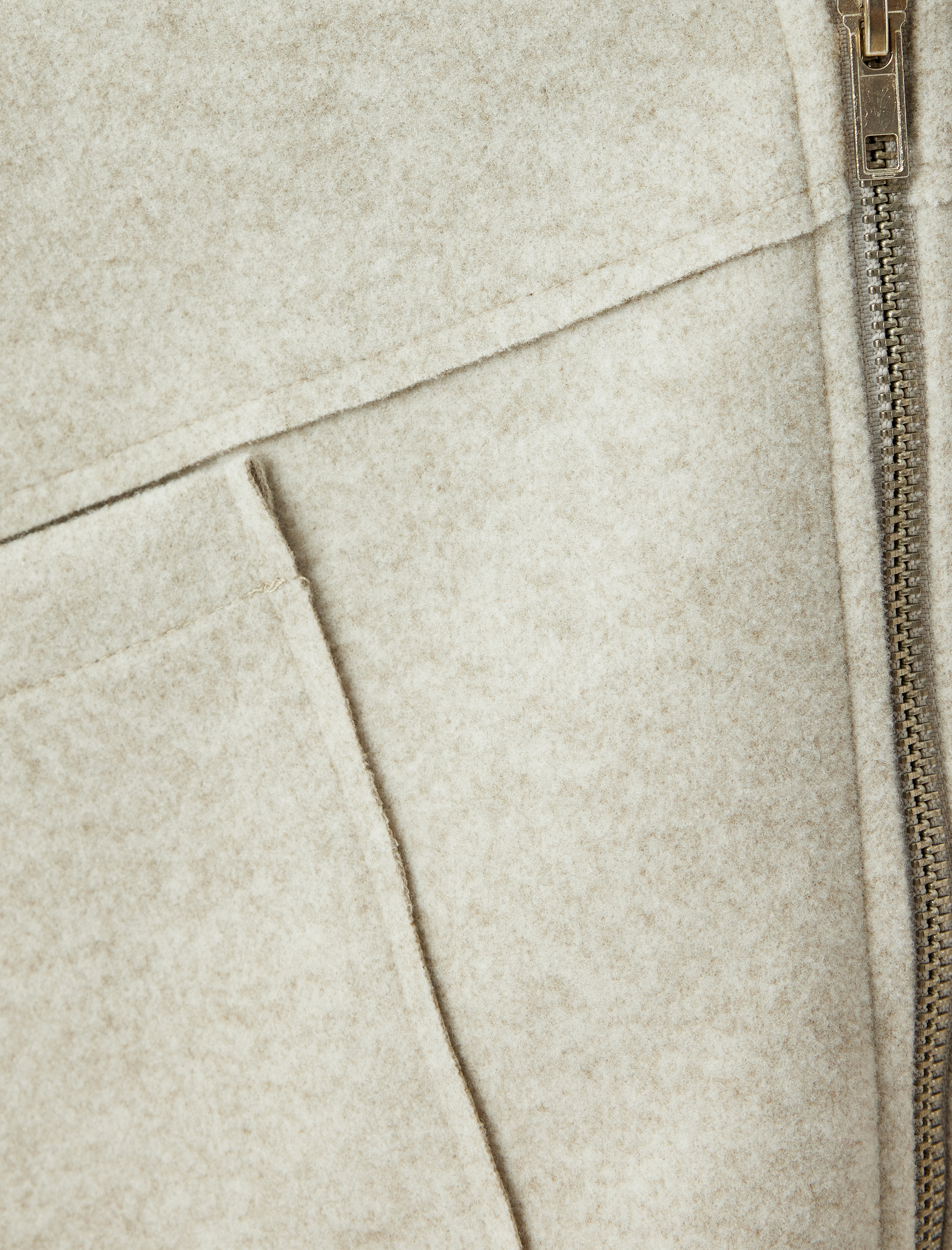   Oversize Fermuarlı Hırka Kapüşonlu Cep Detaylı