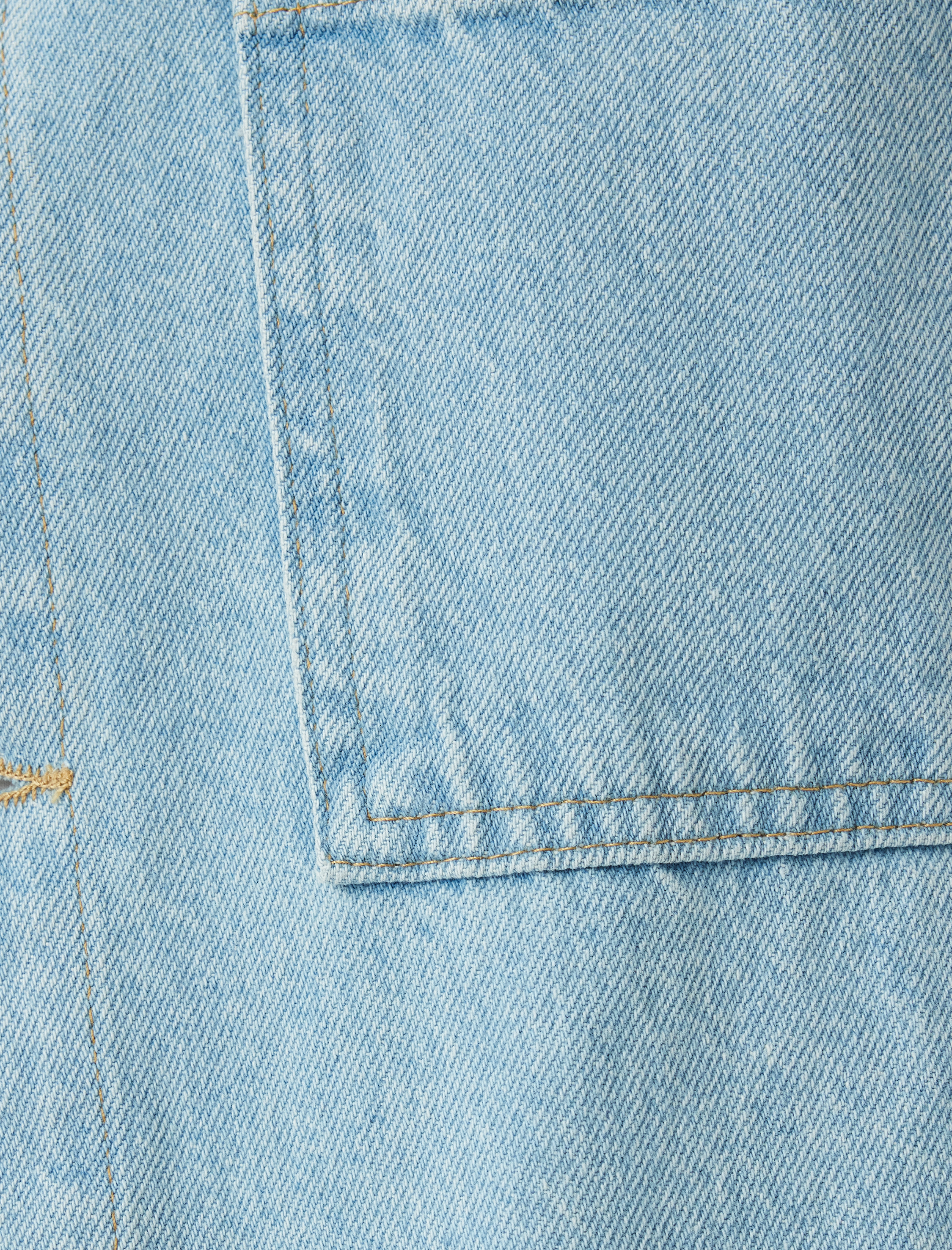 Kot Gömlek Ceket Oversize Cep Detaylı Pamuklu