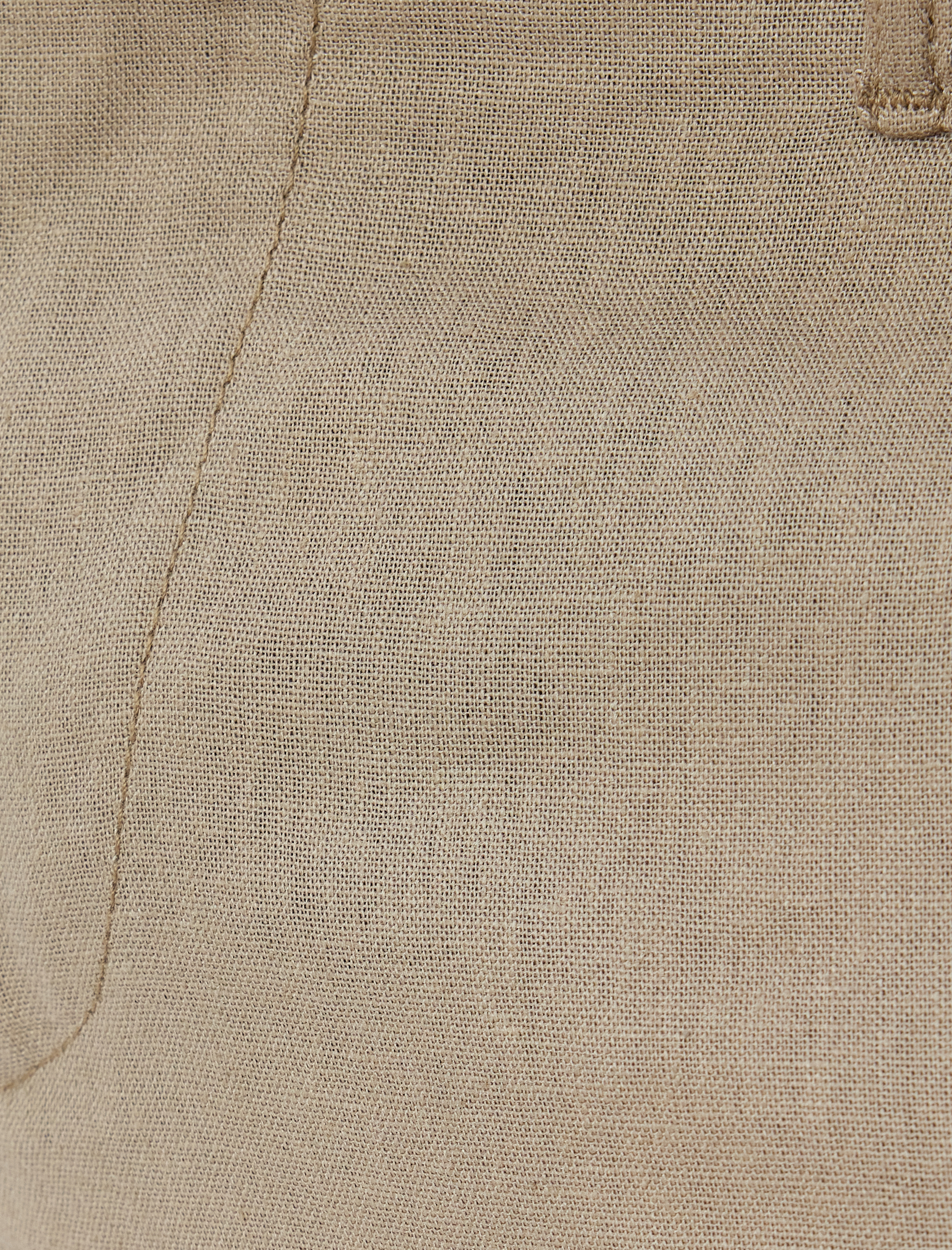 Viskon Keten Karışımlı Pantolon Chino Cep Detaylı Düğmeli