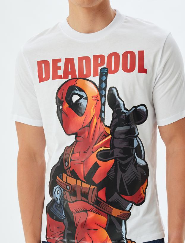 Deadpool Tişört Lisanslı Bisiklet Yaka Kısa Kollu Pamuklu_4