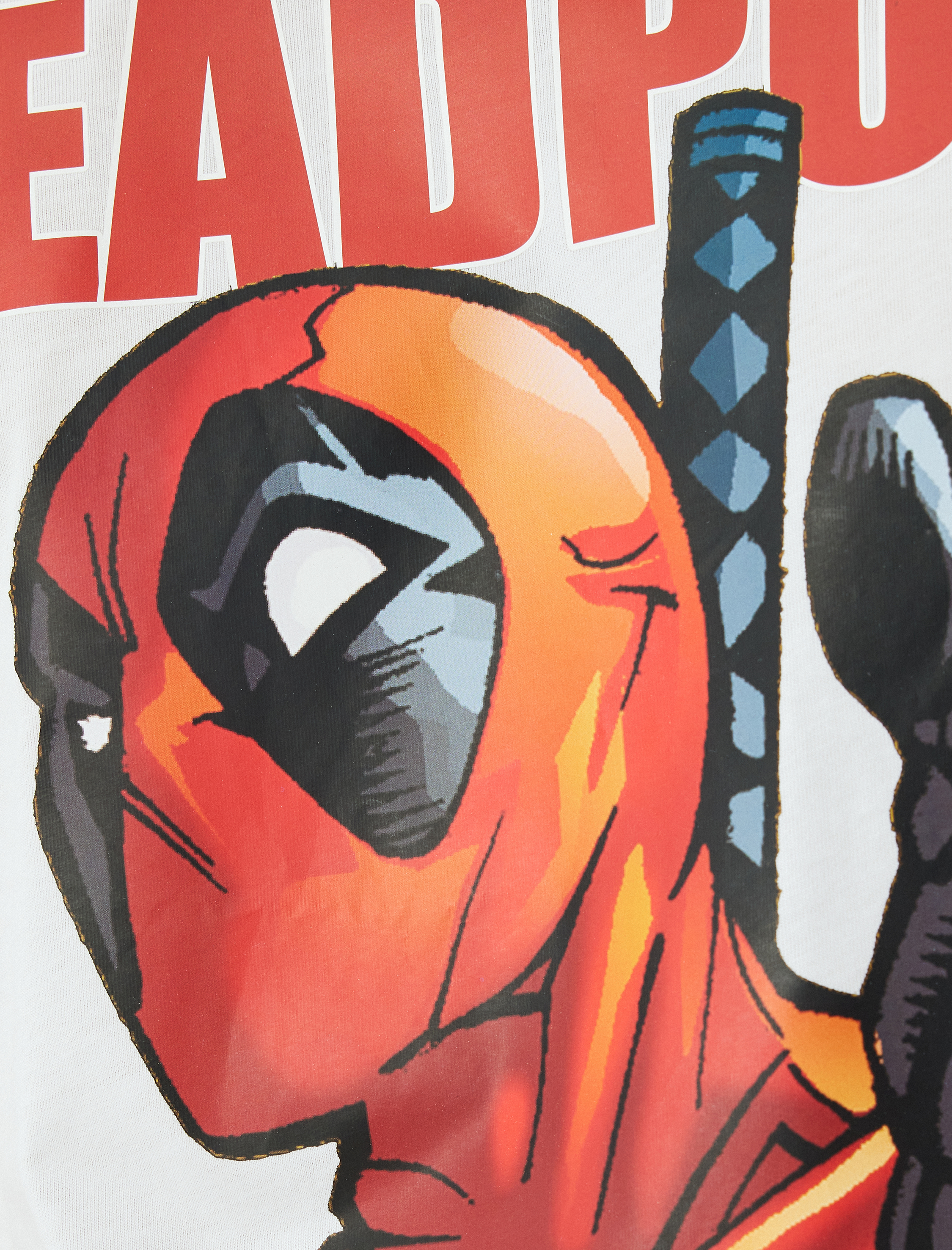 Bisiklet Yaka Pamuklu Kısa Kollu Lisanslı Deadpool Tişört