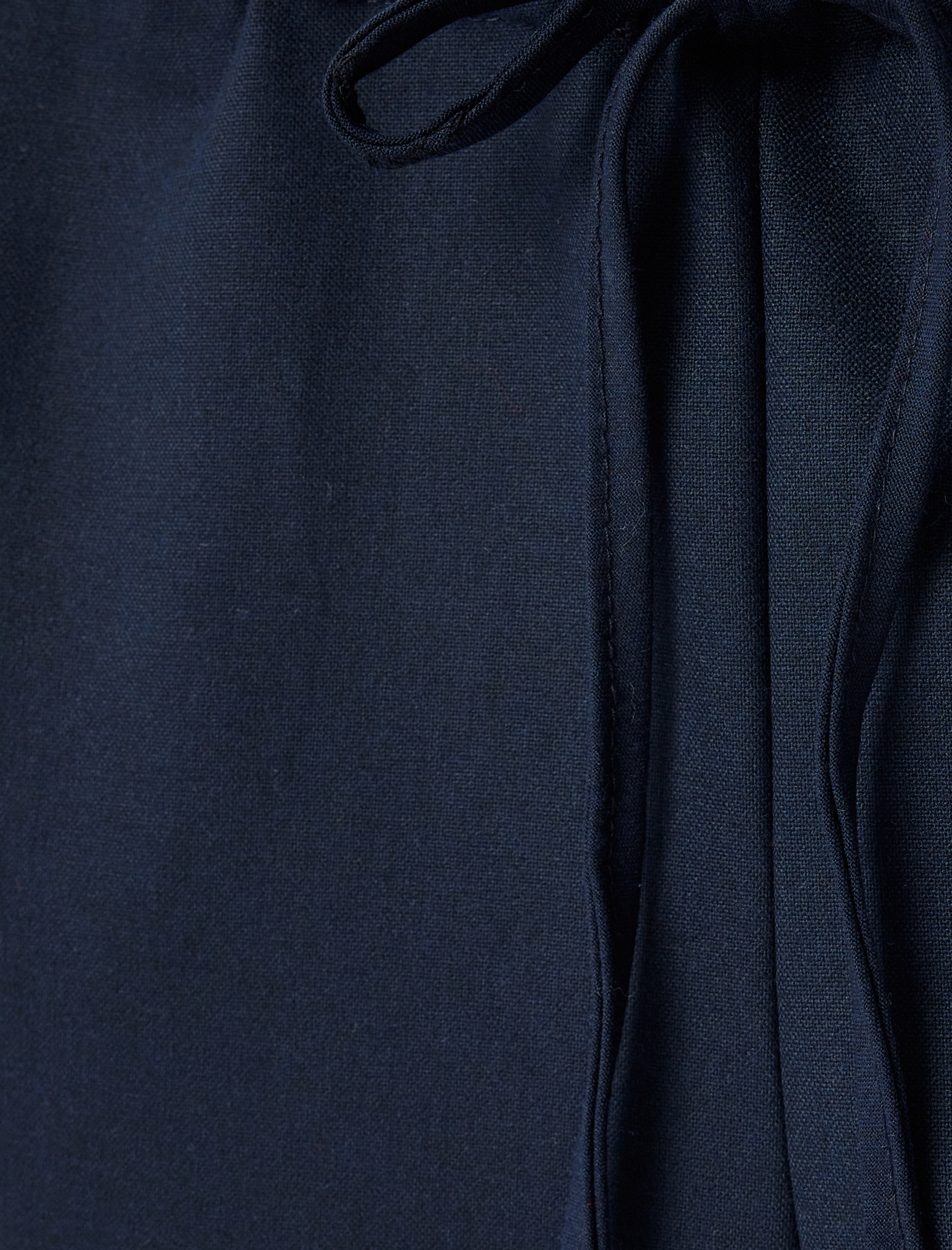   Bol Paça Pantolon Bağcıklı Çift Bel Detaylı Cepli