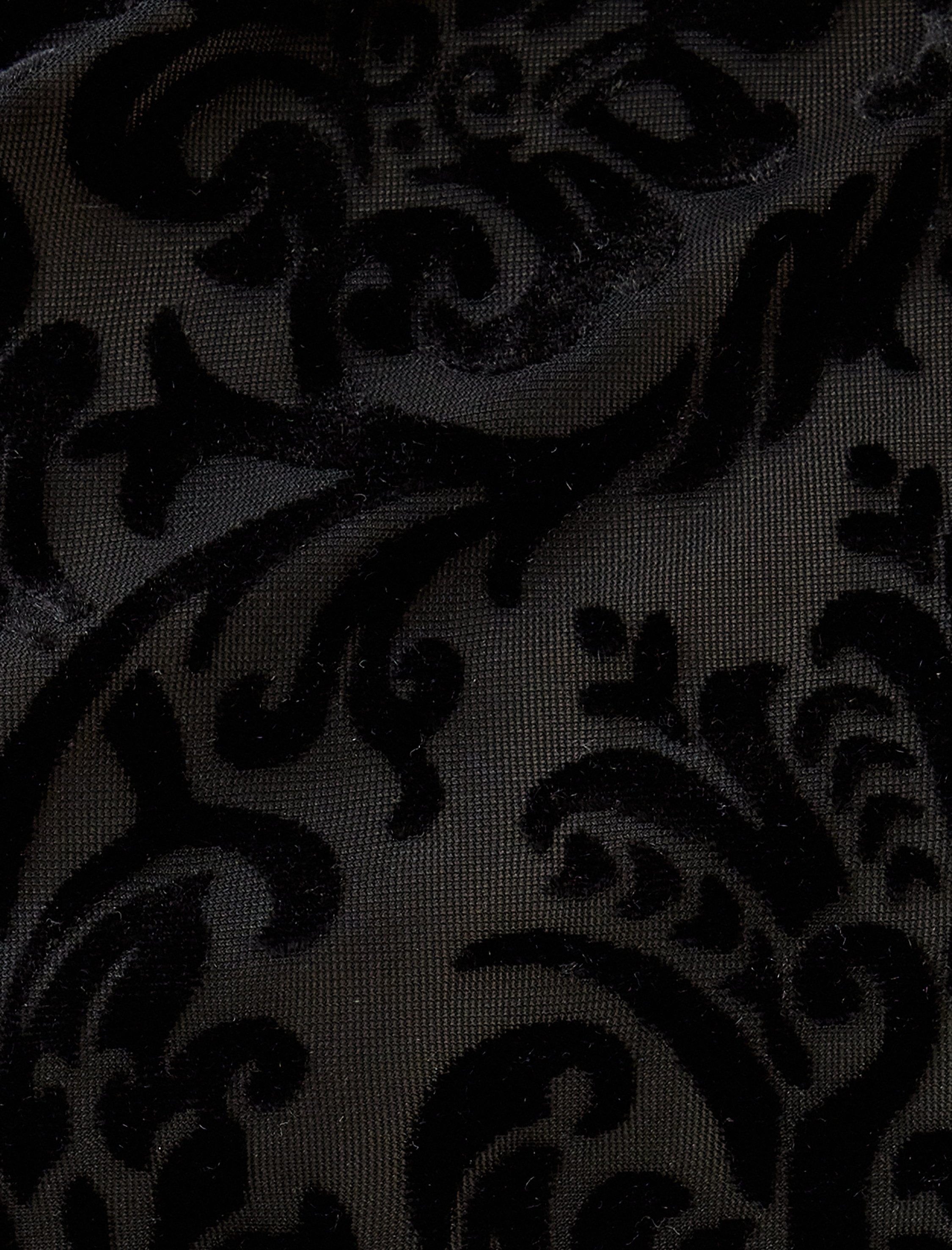 Floral Kadife Crop Body Balıkçı Yaka Uzun Kollu Slim Fit