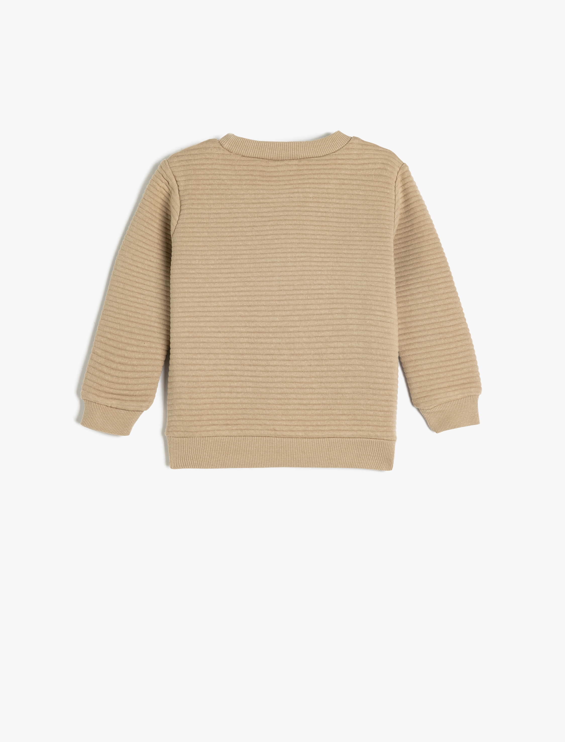  Erkek Bebek Pamuklu Bisiklet Yaka Uzun Kollu Basic Sweatshirt