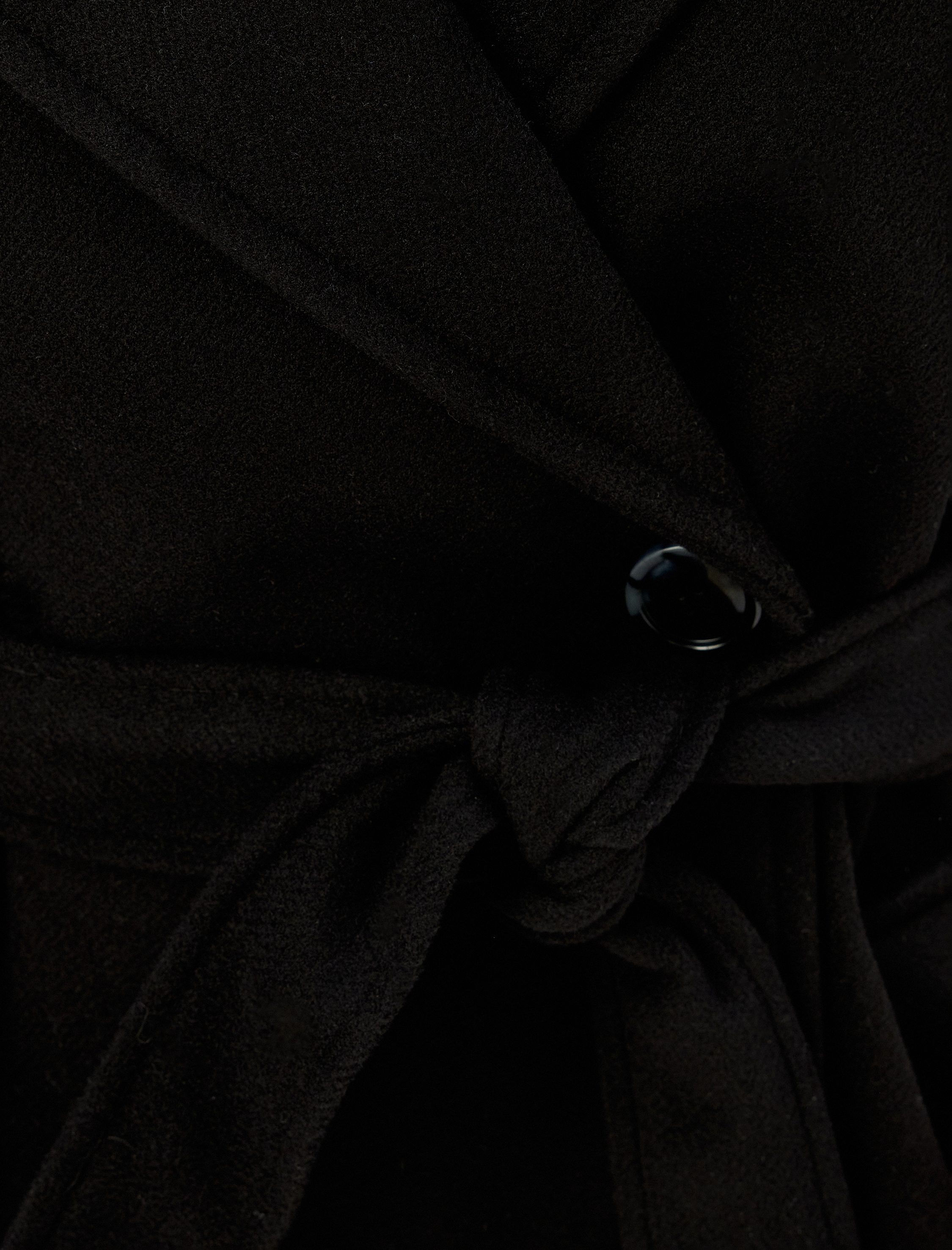   Uzun Kaşe Kaban Kruvaze Cepli