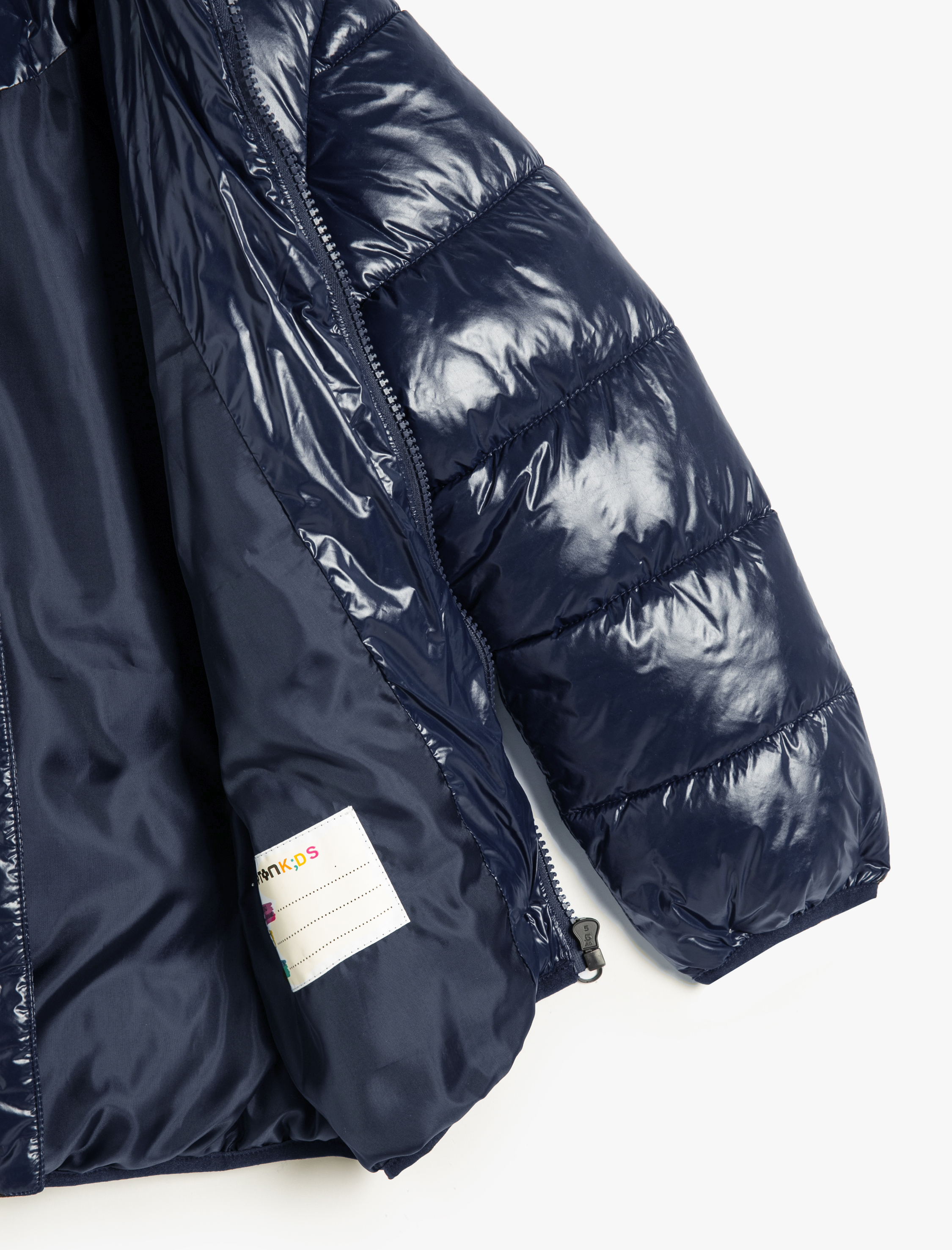  Erkek Çocuk Mont Dik Yaka Fermuarlı Uzun Kollu